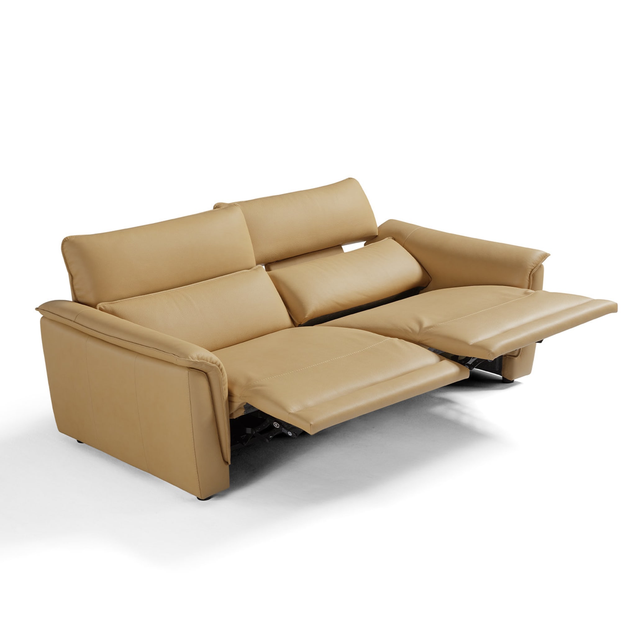 Bovino Sand Leather 2-Seater Armchair - Alternative view 2