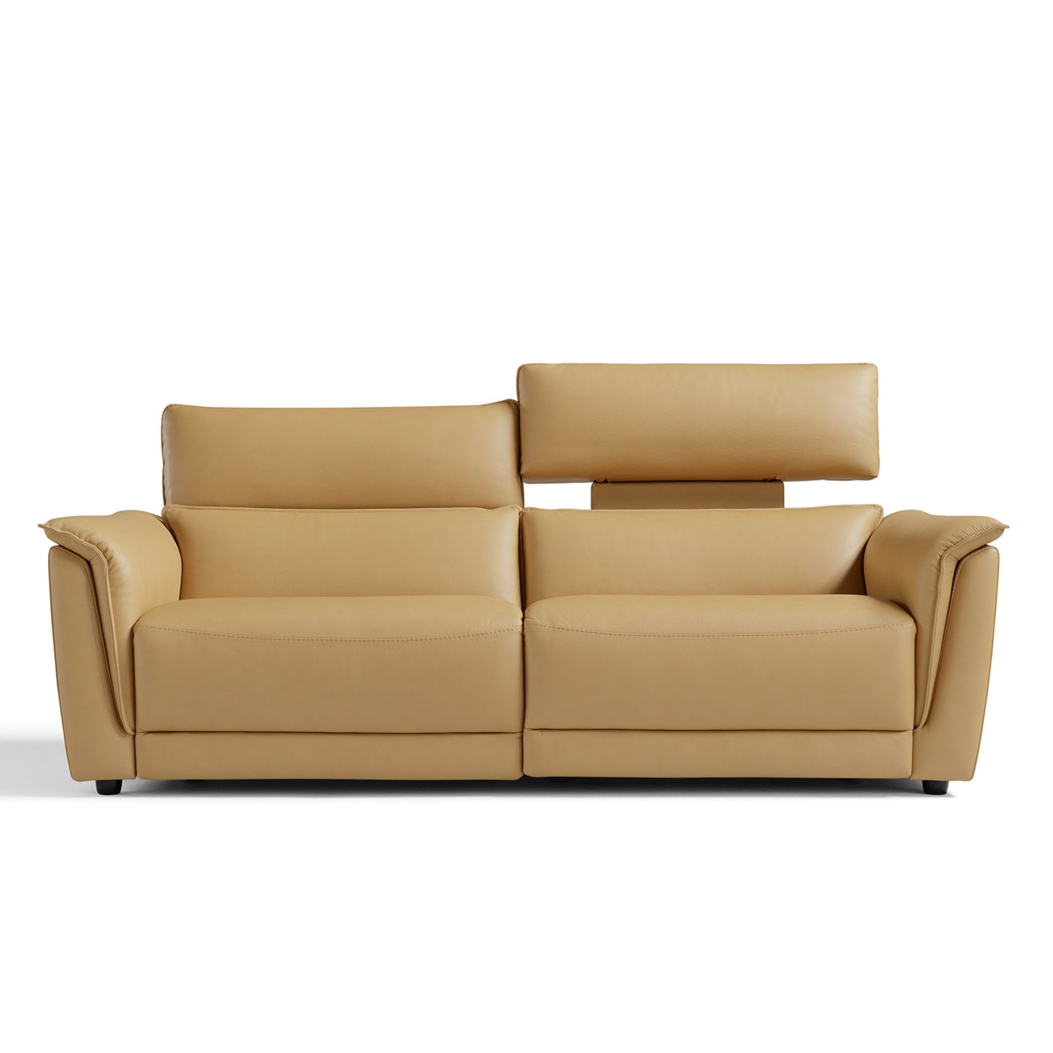Bovino Sand Leather 2-Seater Armchair - Alternative view 3