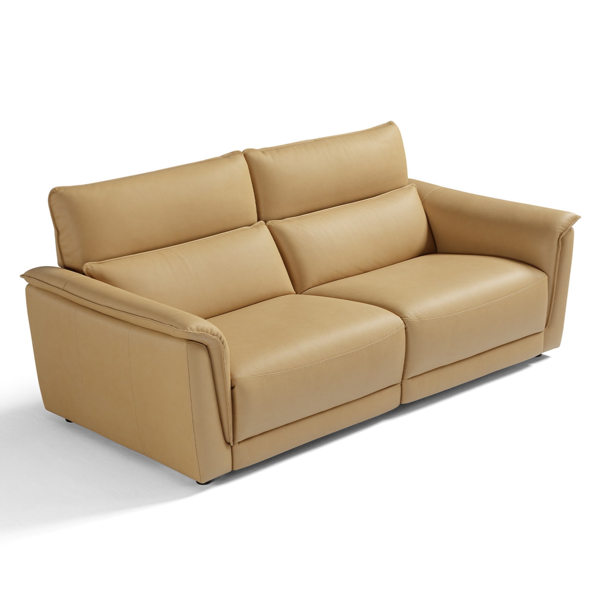 Bovino Sand Leather 2-Seater Armchair - Alternative view 4