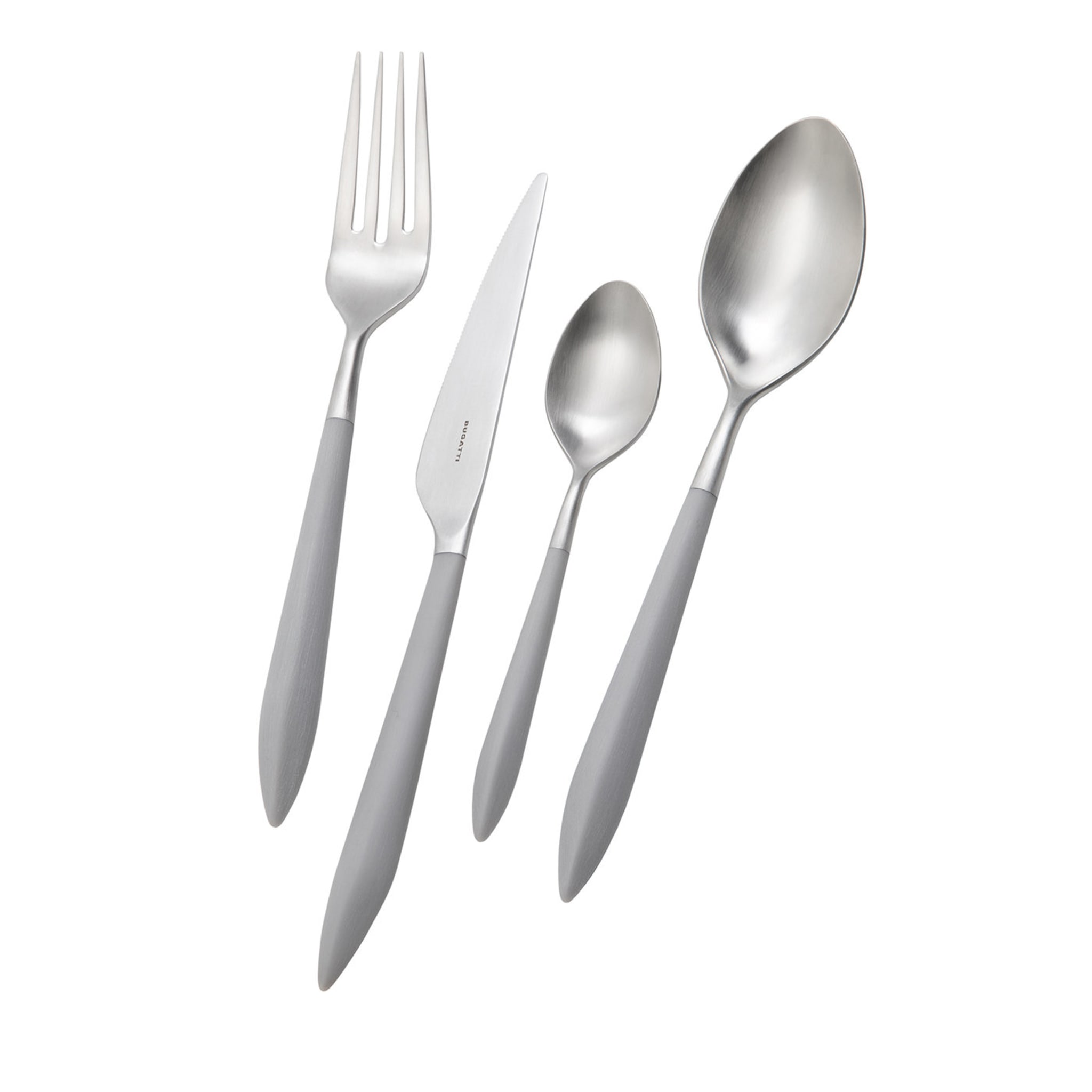 Ares 24-Piece Flatware Set in Gray with Box - Main view