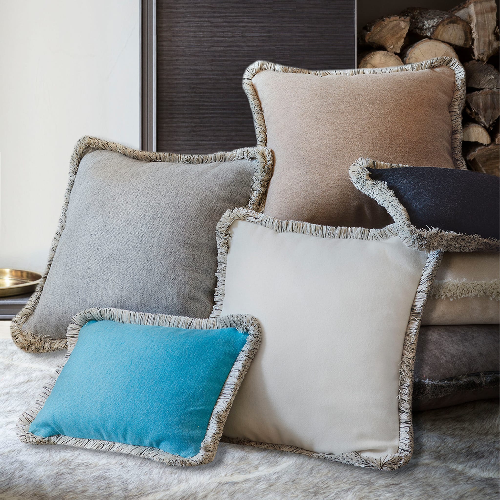 Artic Beige Square Cushion Limited Edition  - Alternative view 1