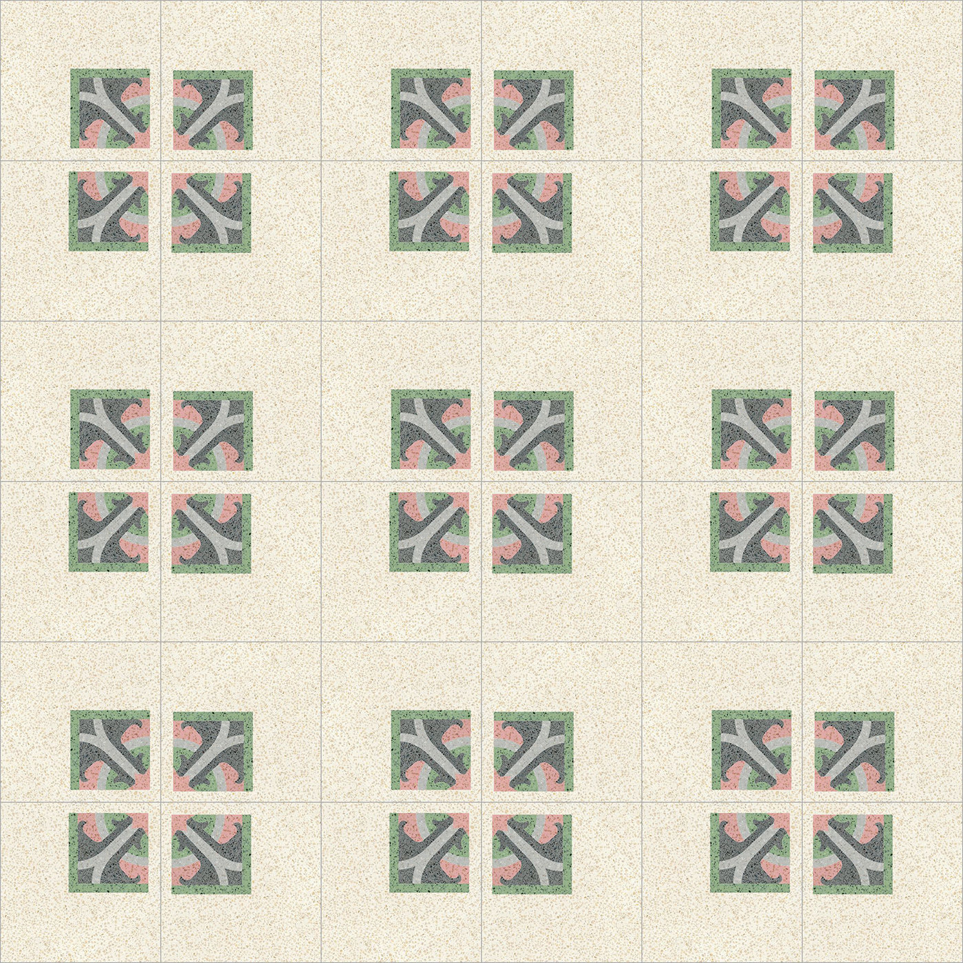 Alì Set of 13 Terrazzo Tiles - Romano