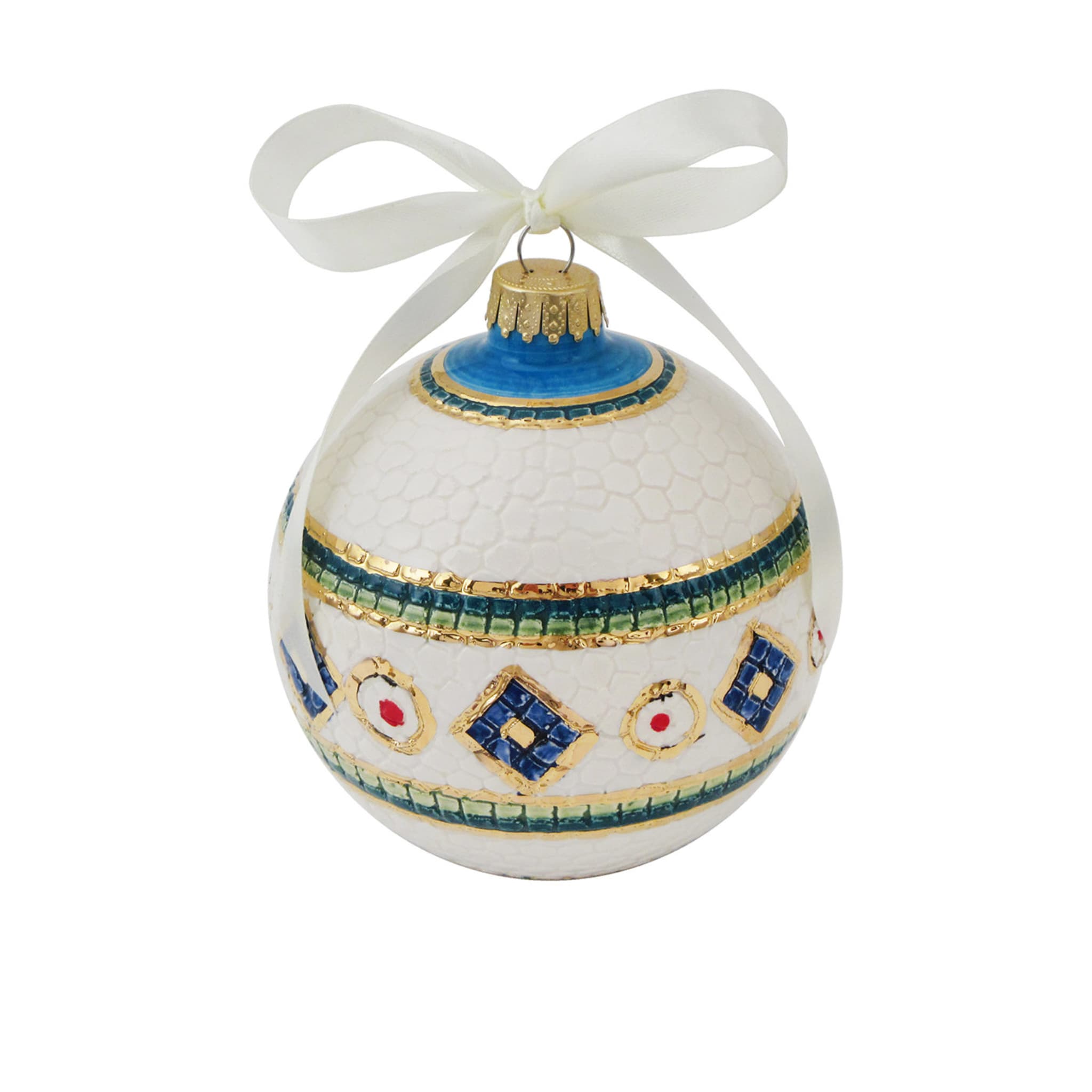 Byzantine Mosaic Christmas Ball Ornament  - Alternative view 1
