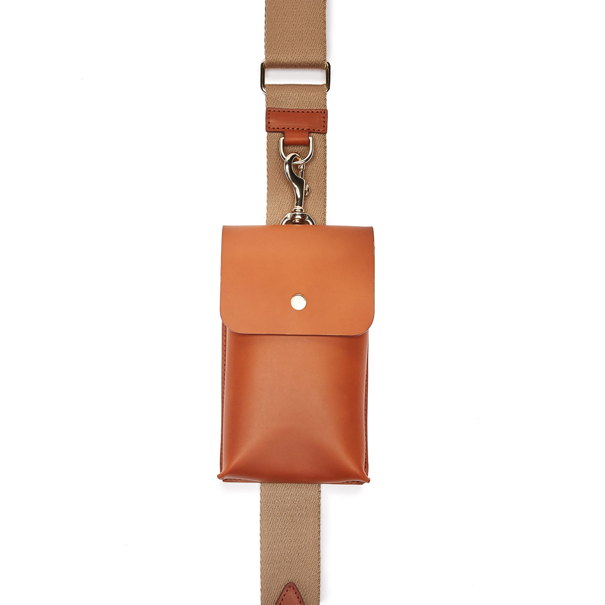 Tan Leather New Bottle Bag with Steel Bottle - Alternative view 1