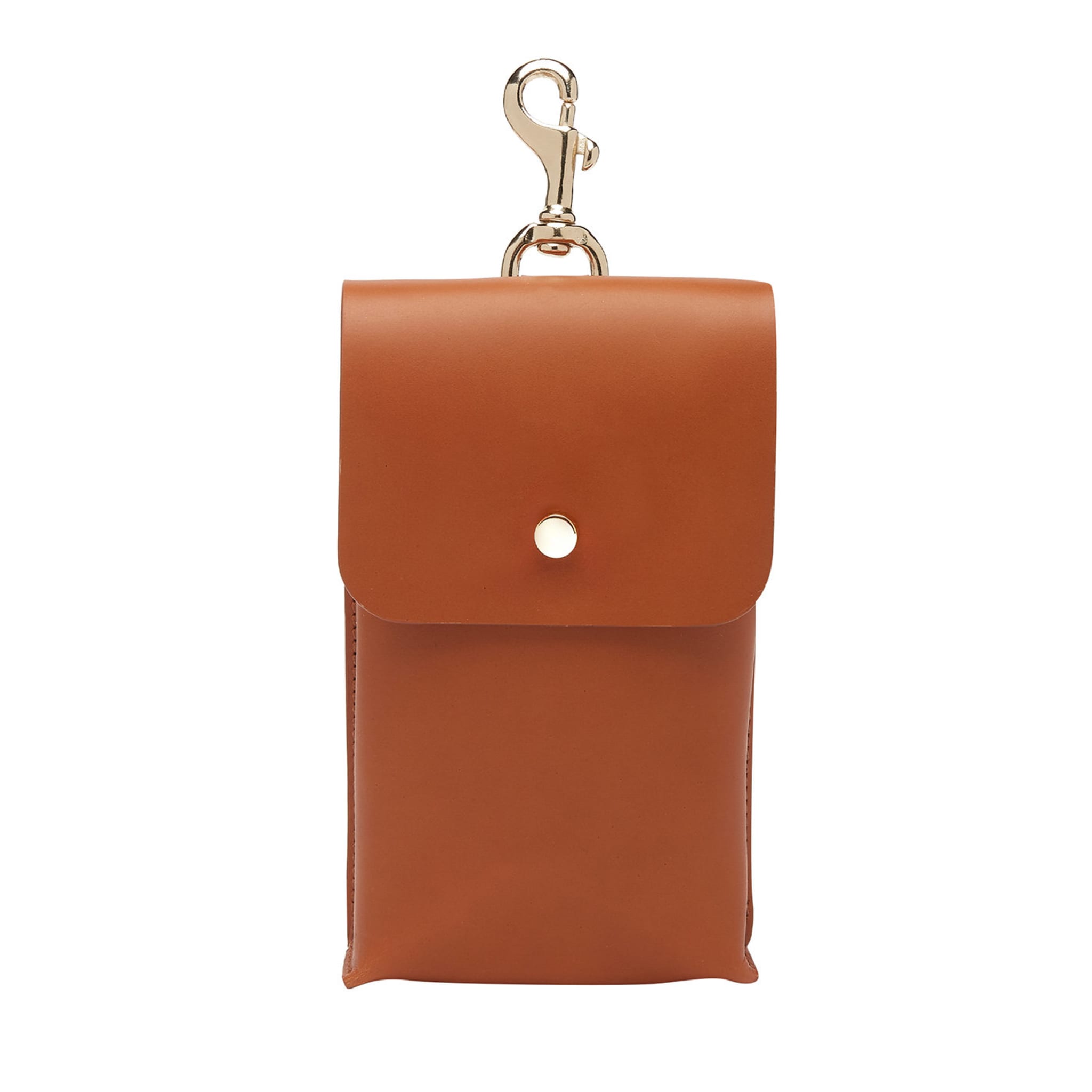 Tan Leather Phone Pouch - Main view