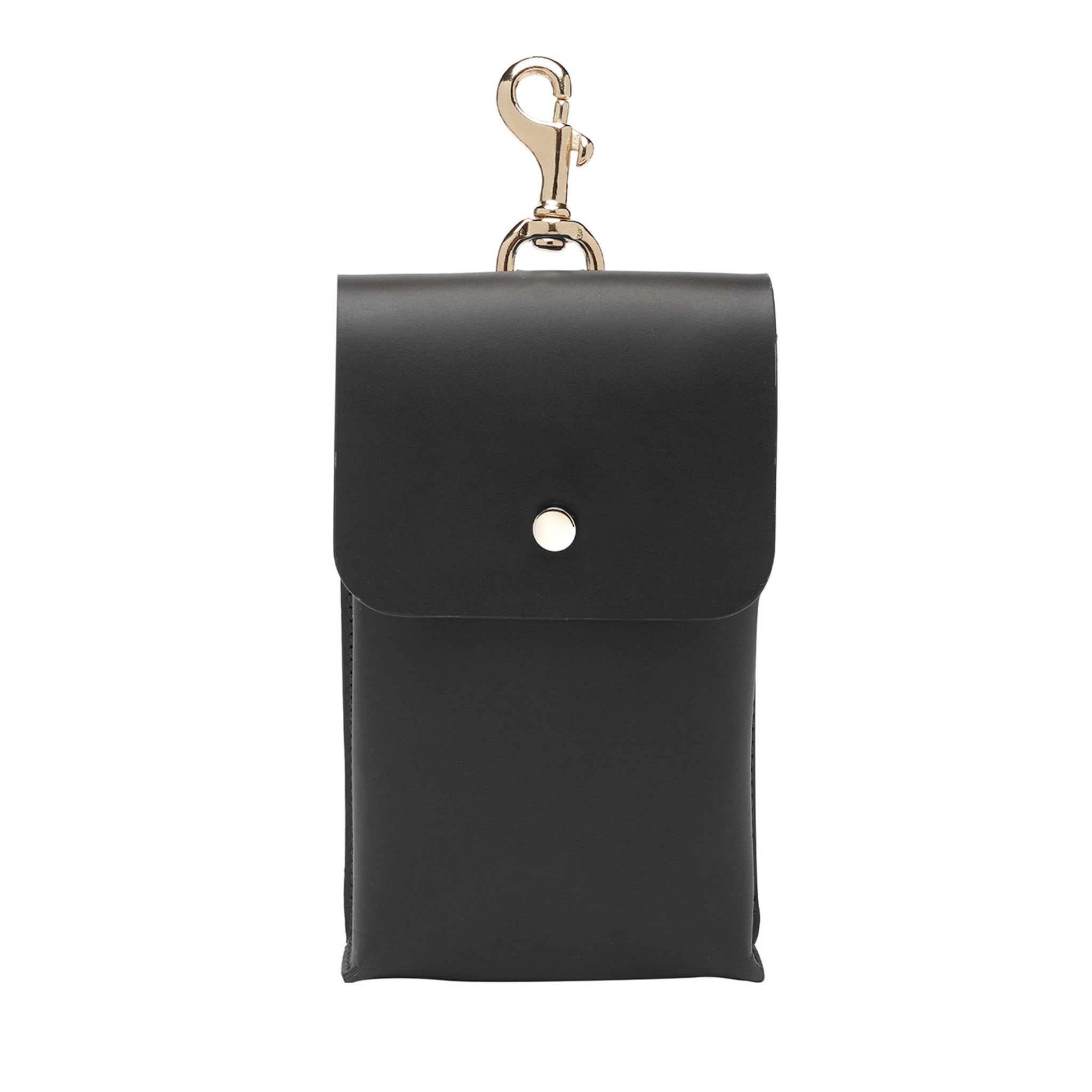 Black Leather Phone Pouch - Main view