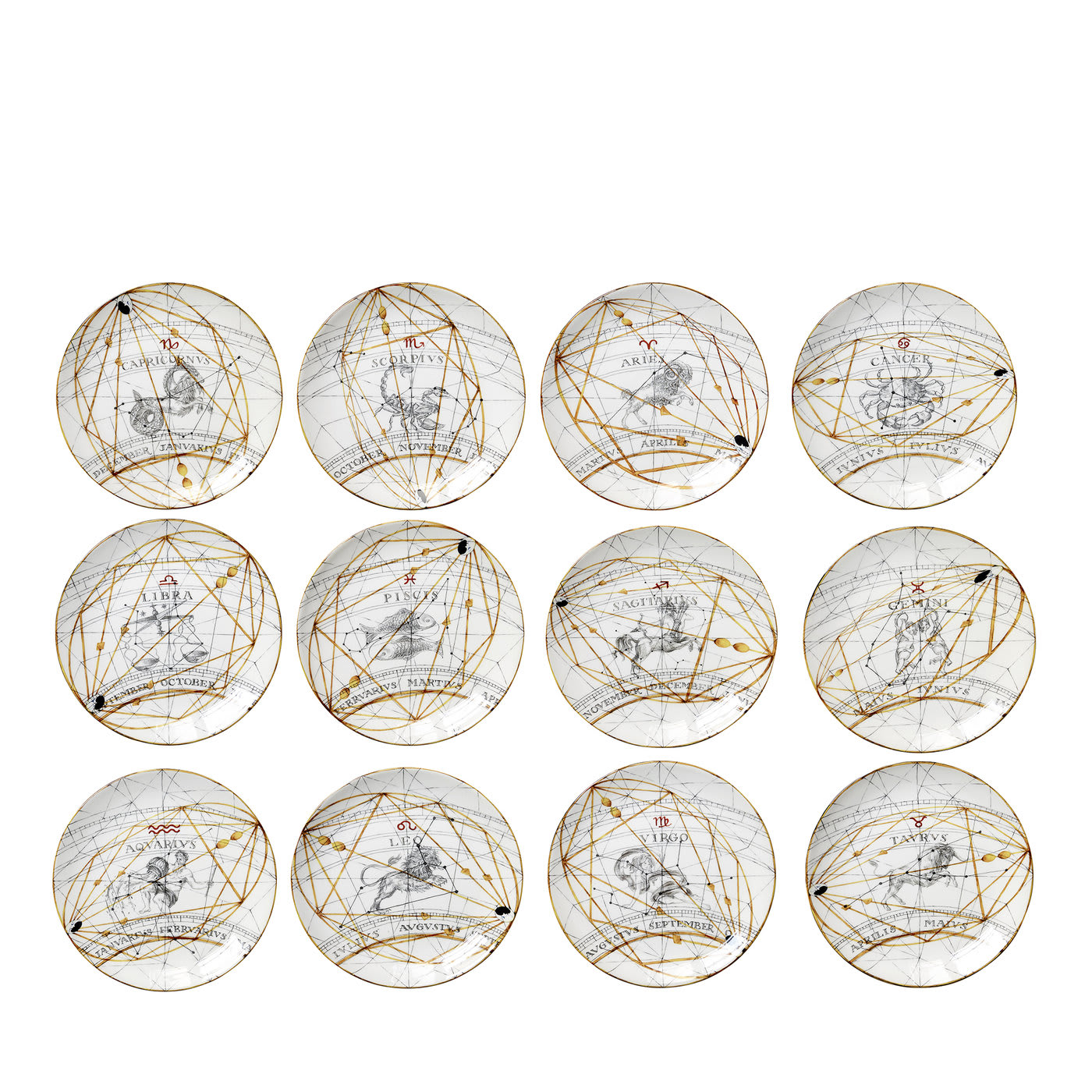 Zodiaco Dinner Set of 12 Plates - Laboratorio Paravicini