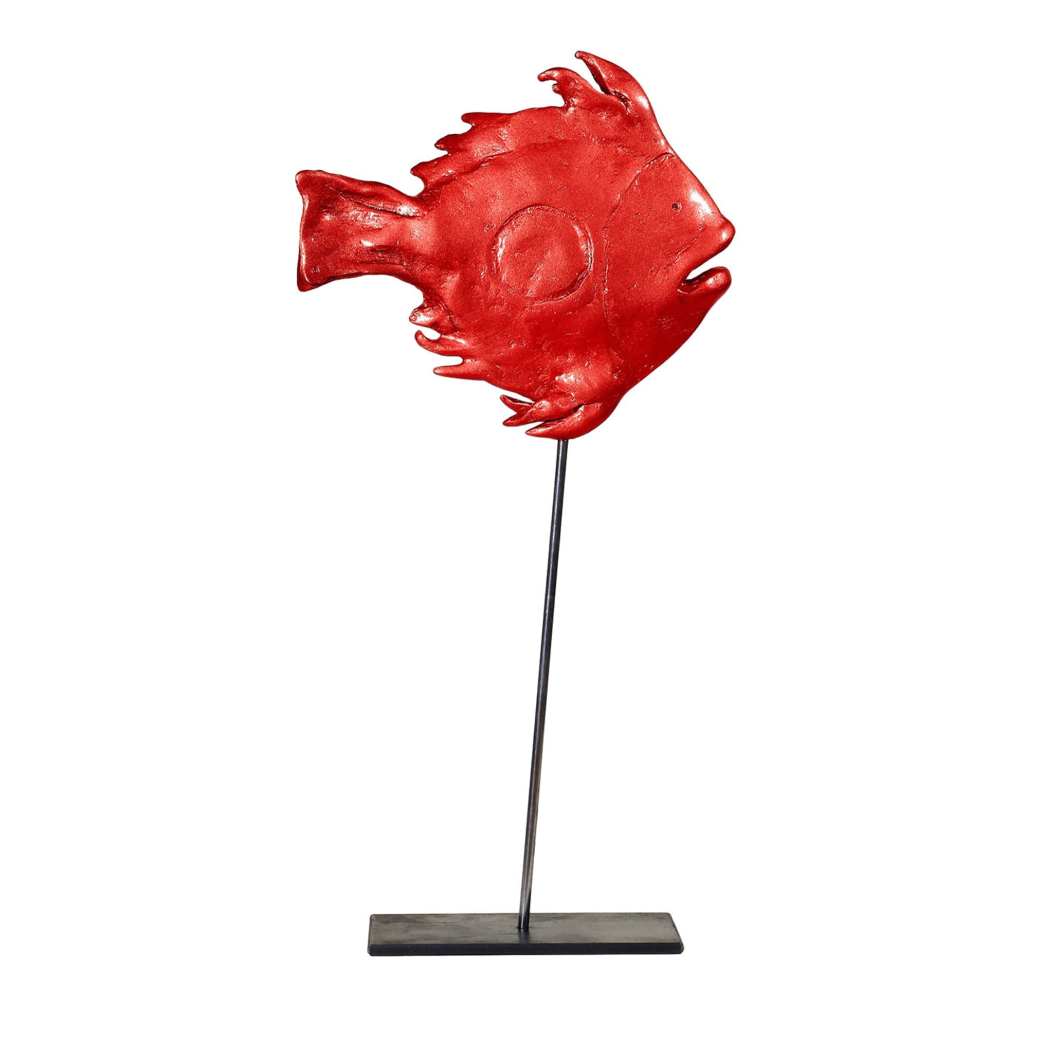 San Pietro Rote Fisch-Skulptur - Hauptansicht
