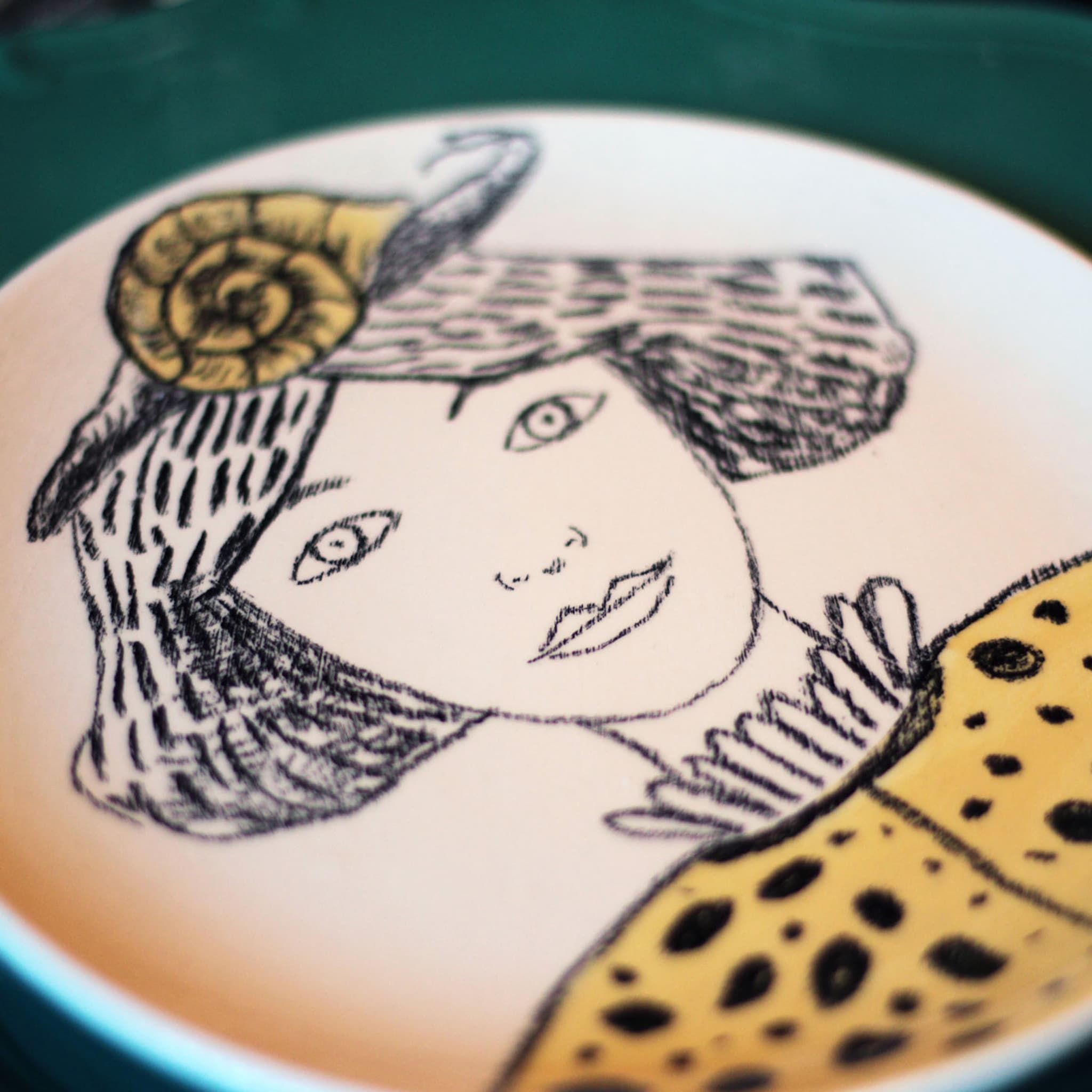 Woman with Snail Decorative Plate - Alternative view 3