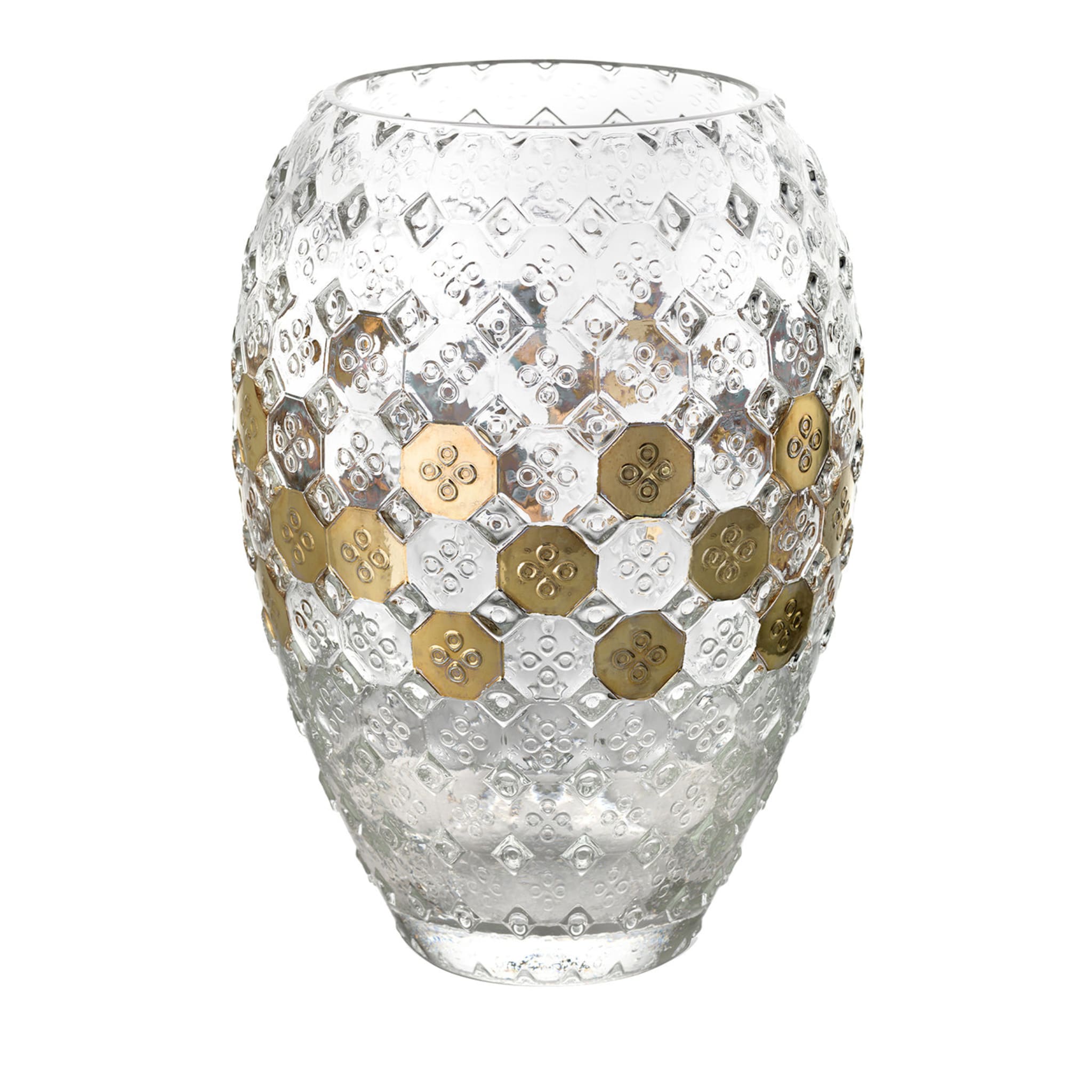 Sixties Golden Glass Vase - Main view