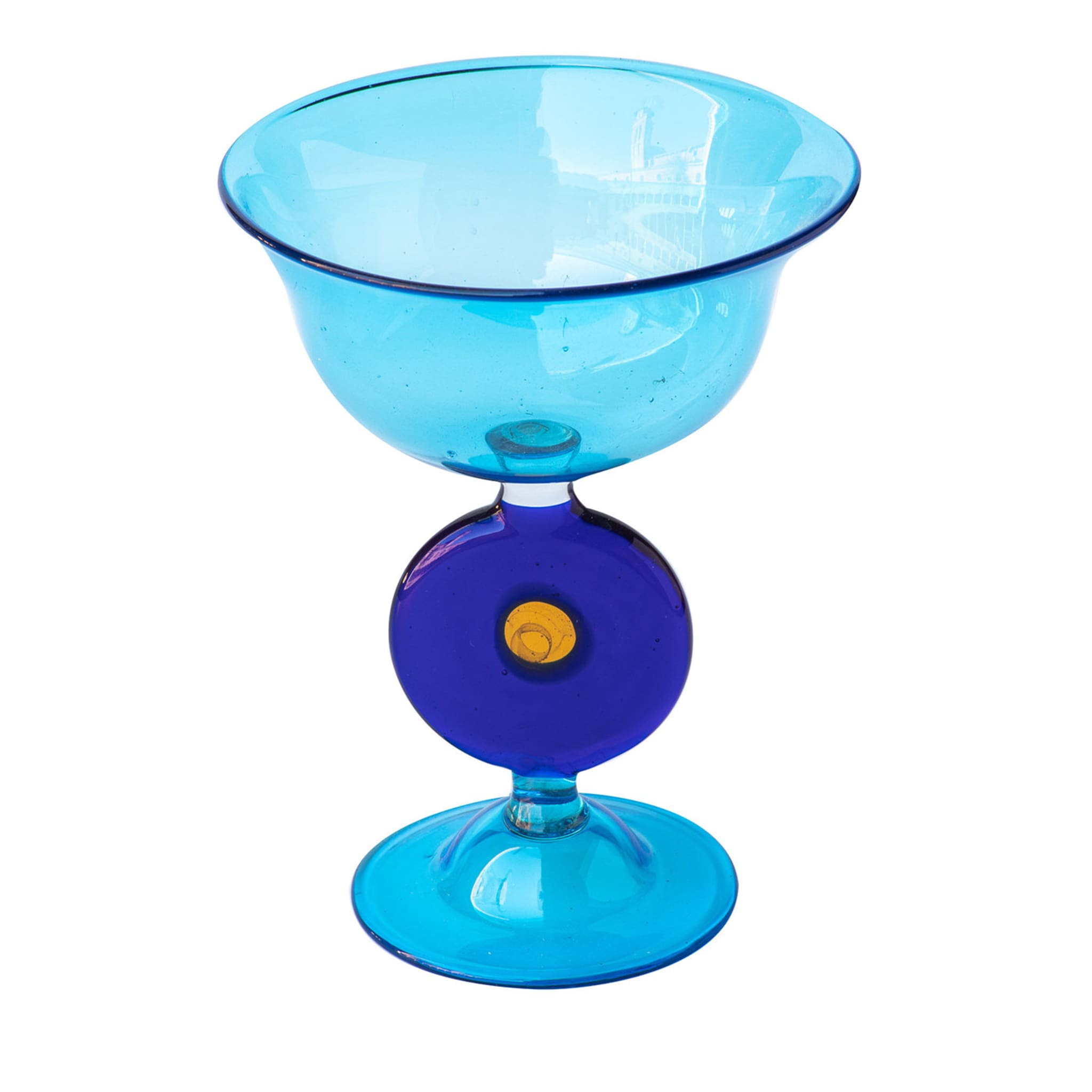Set of 6 Medium Turquoise and Blue Candleholders - Main view