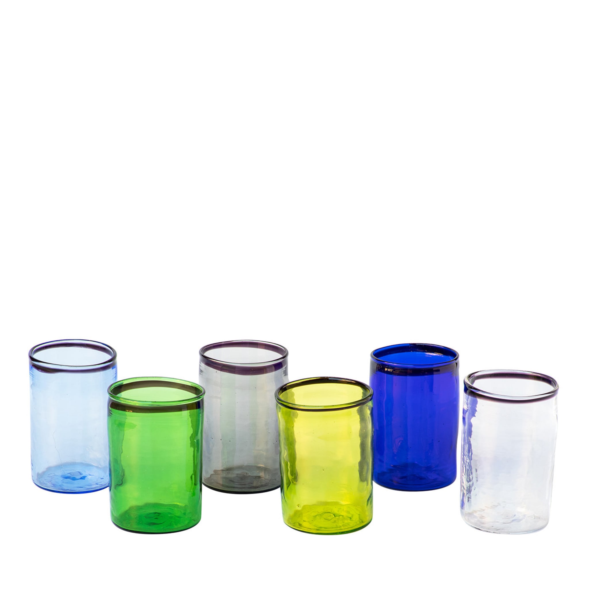 Set of 6 Multicolor Liquor Glasses - Main view