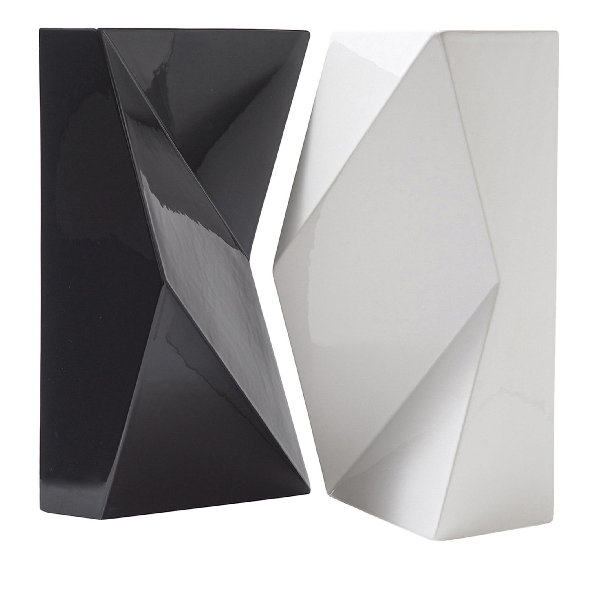 Verso Set of 2 Black and White Vases by Antonio Saporito - Main view