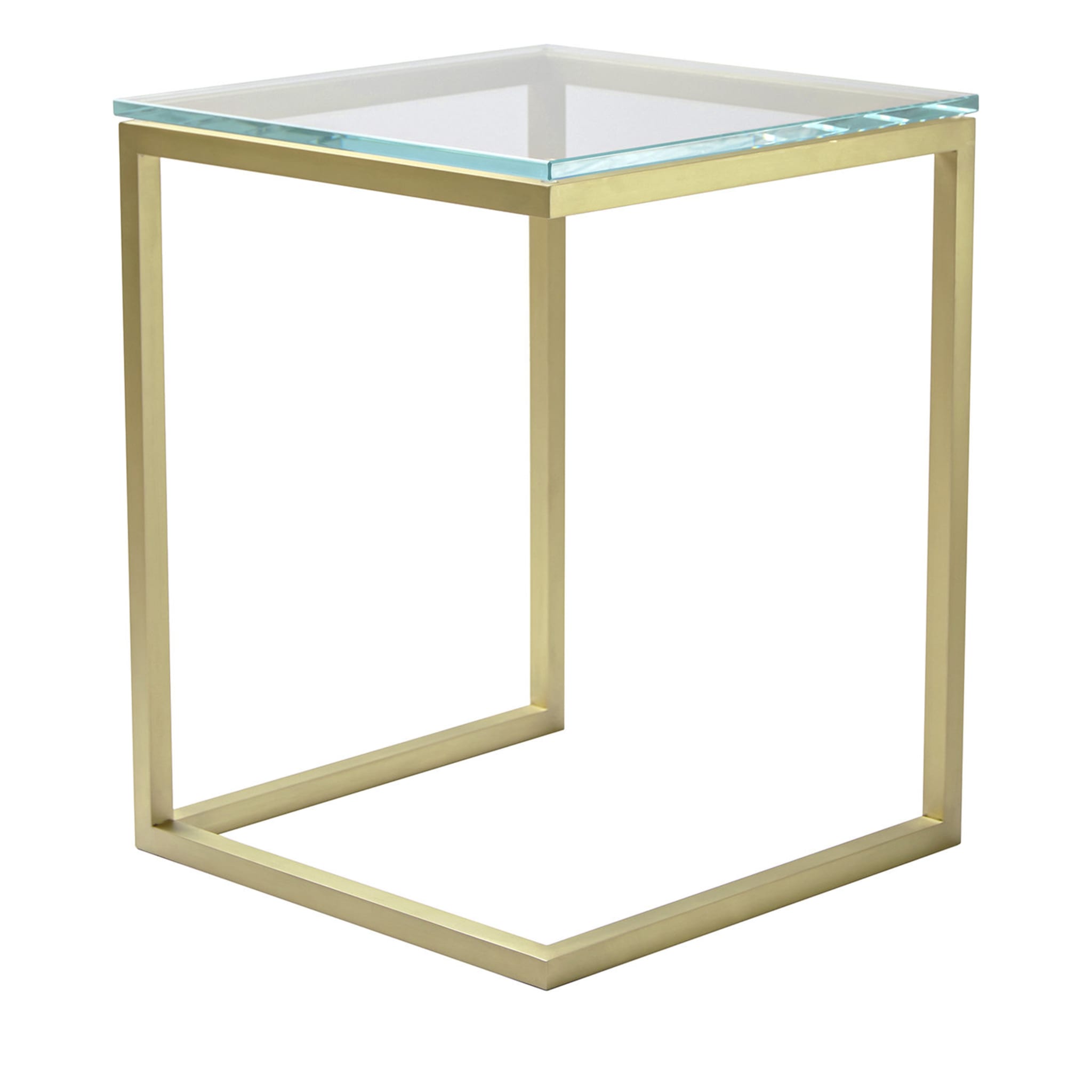Esopo Brass and Glass Side Table by Antonio Saporito - Main view