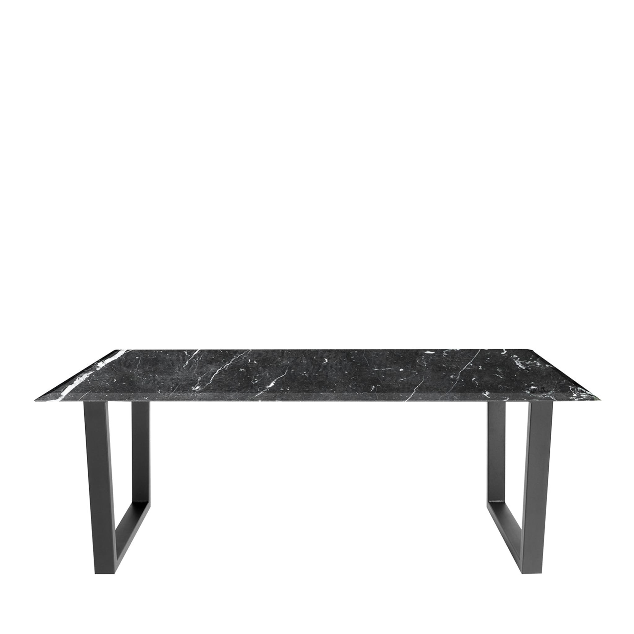 Levanzo Black Marquinia Dining Table - Main view