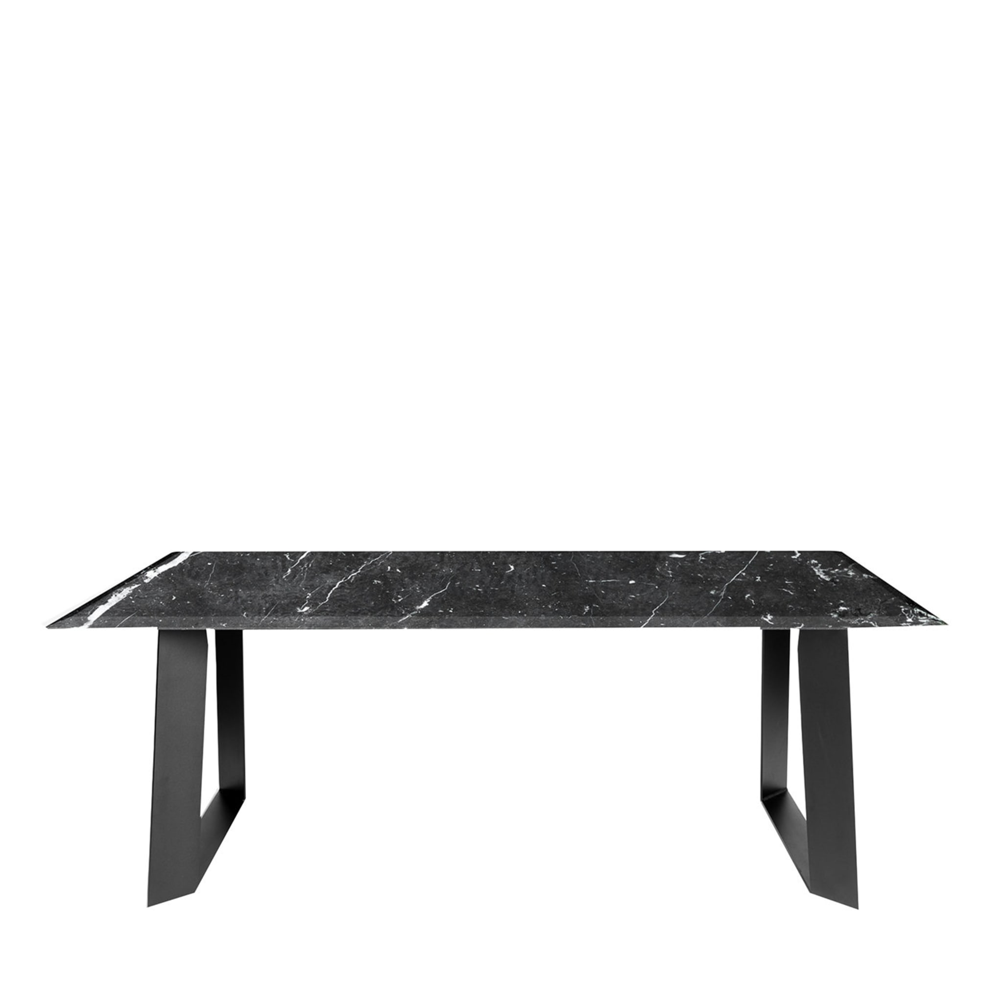 Domino Black Marquinia Dining Table - Main view