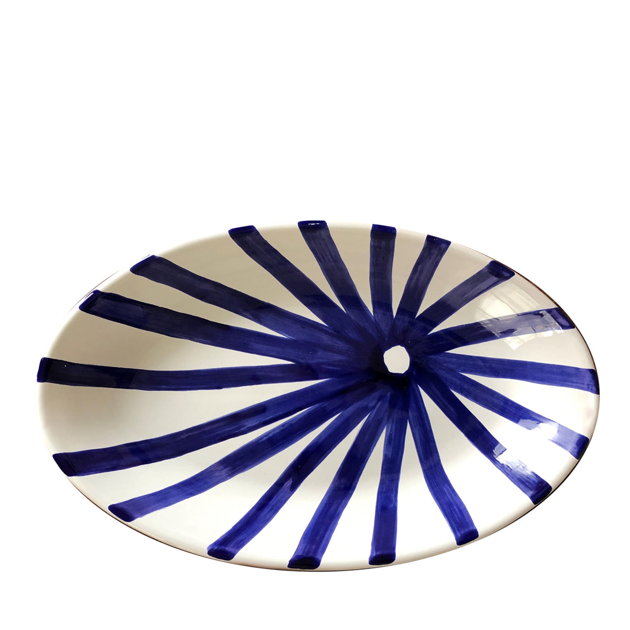 Blue Sun Oval Serving Plate  - Main view