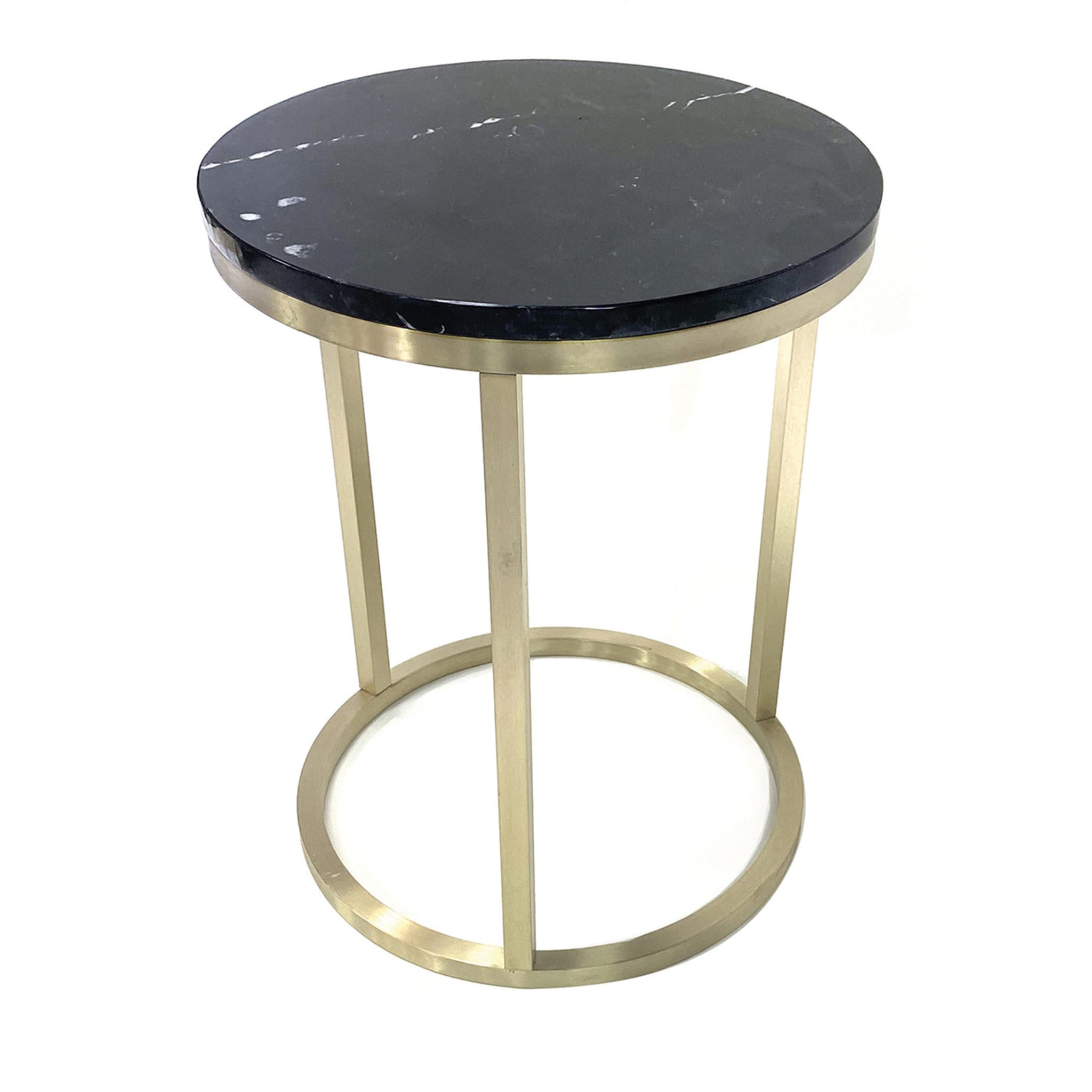 Round Satin Brass Side Table - Main view