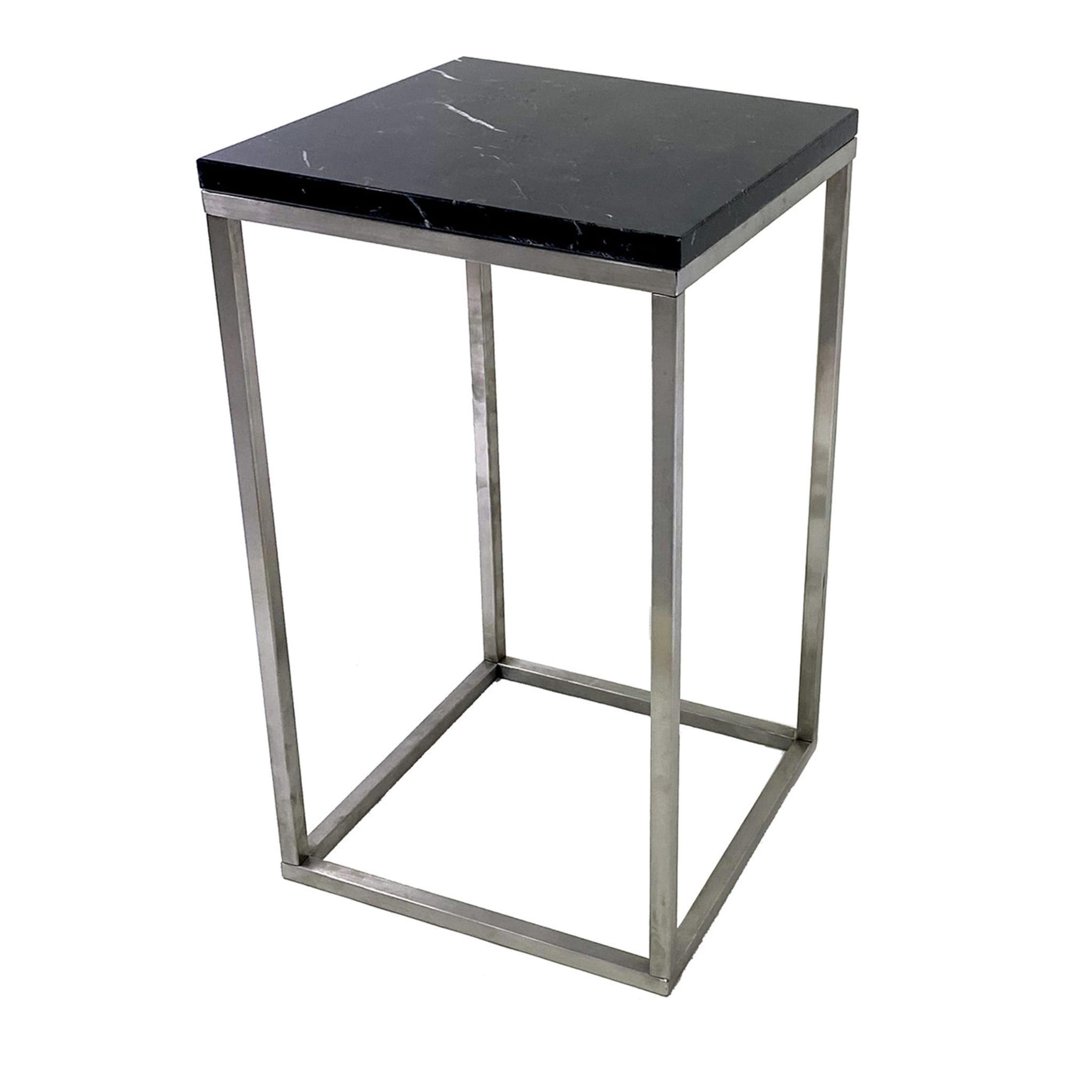 Square Satin Steel Side Table - Main view