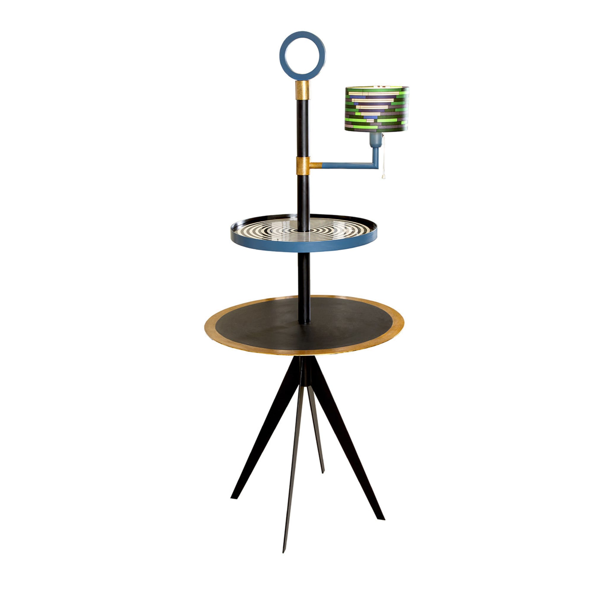 Concentrico Valet Side Table with Lamp - Main view
