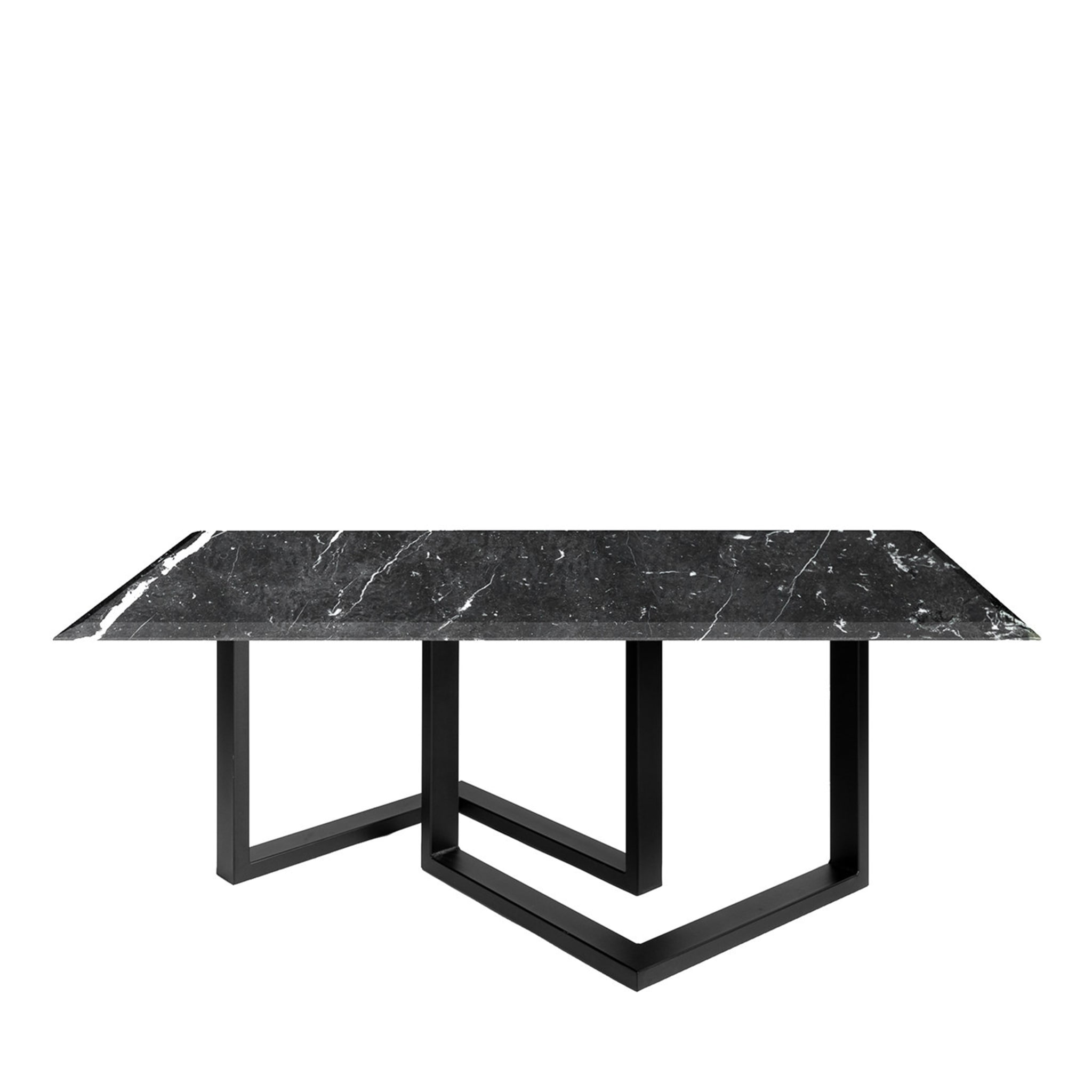 Zannone Black Marquina Dining Table - Main view