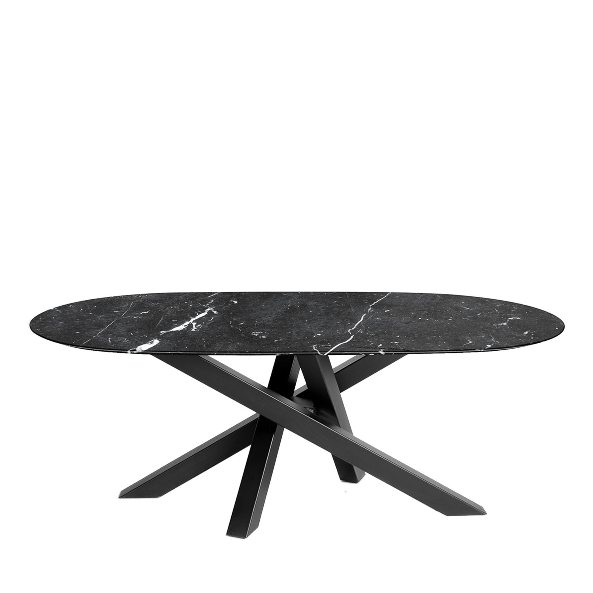 Komodo Black Marquina Dining Table - Main view