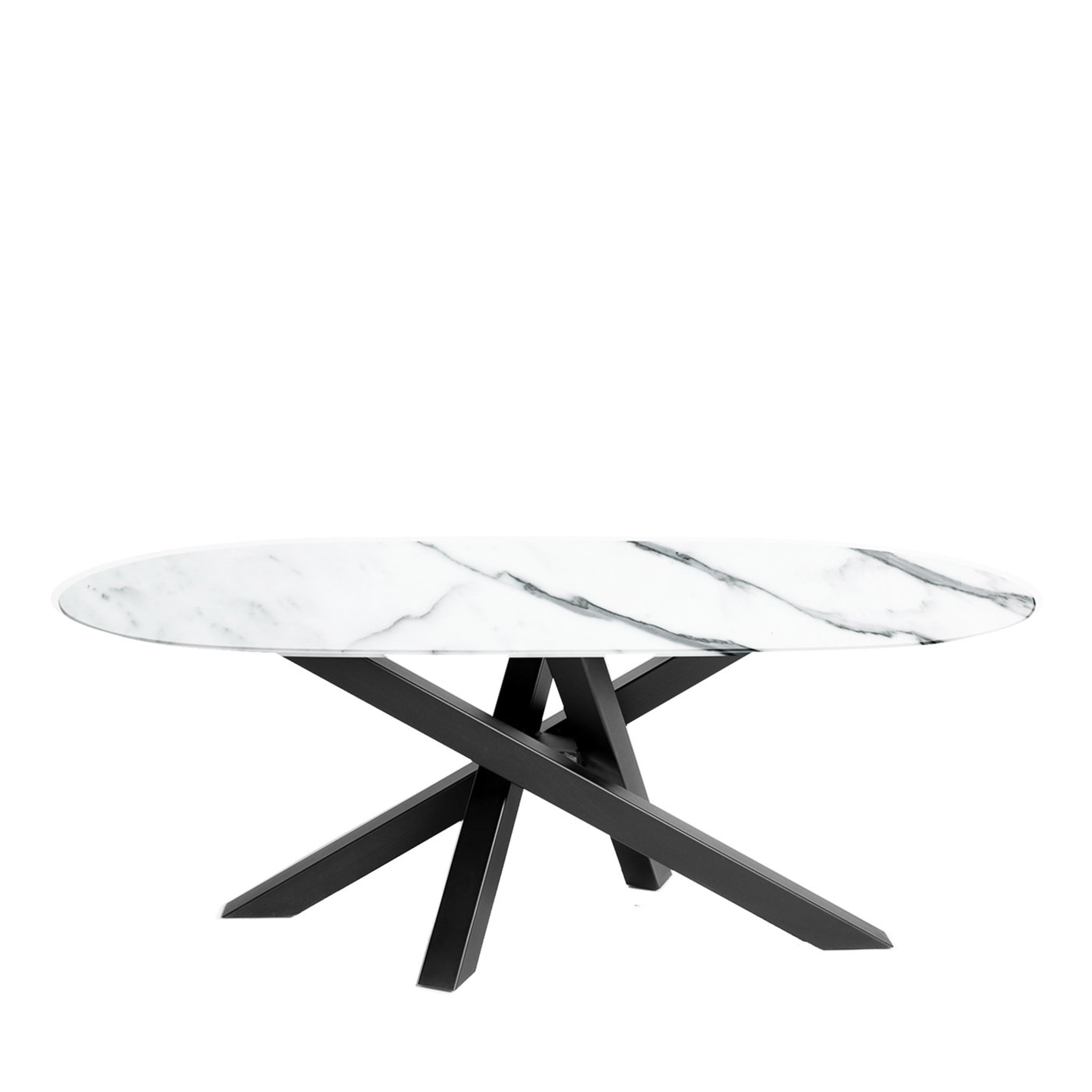 Komodo White Carrara Dining Table - Main view