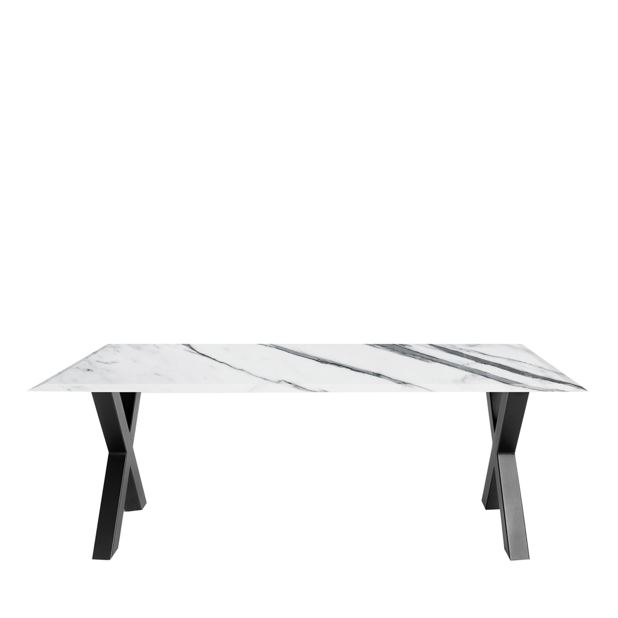Xeno White Carrara Dining Table - Main view