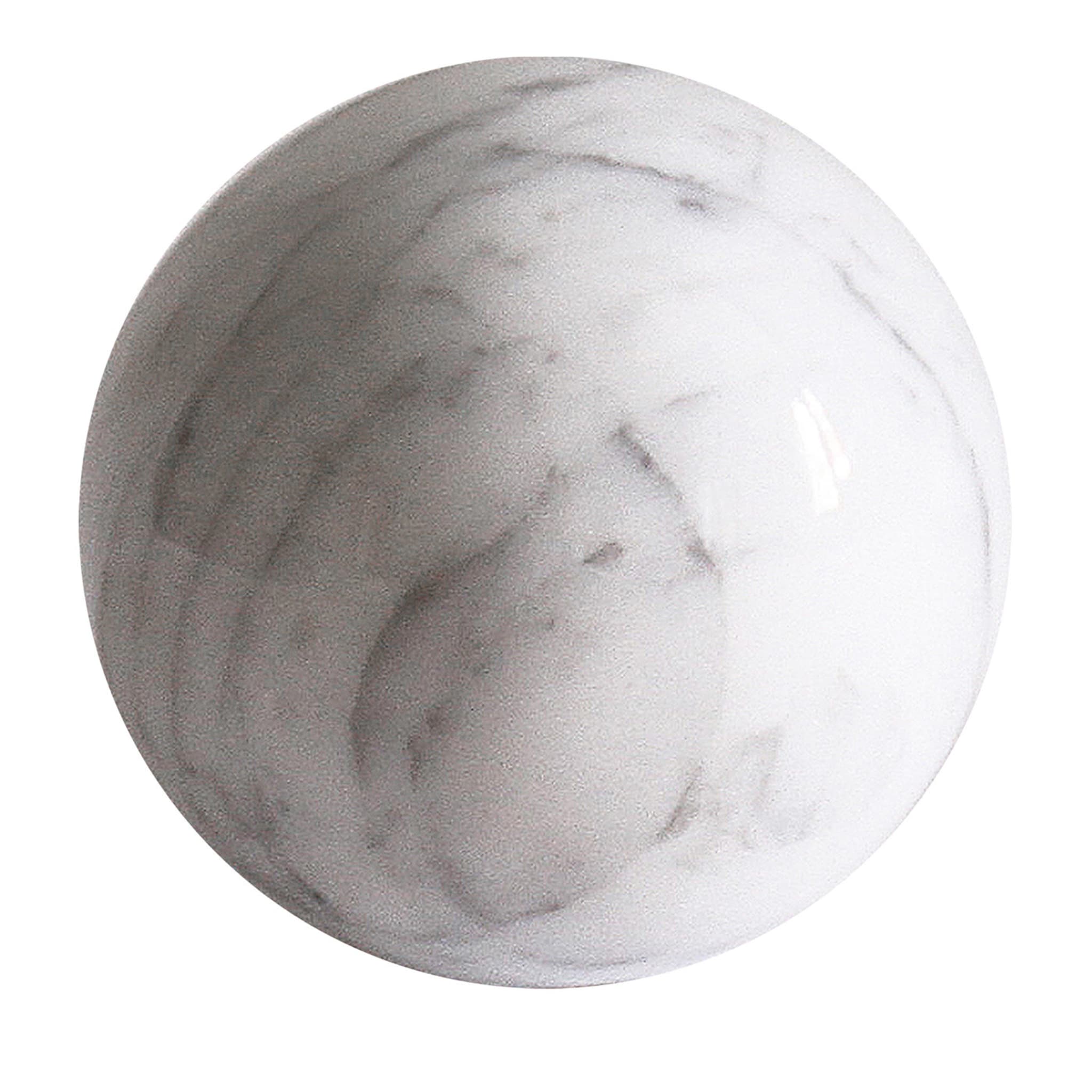 Sphère décorative en marbre blanc #1 - Vue principale