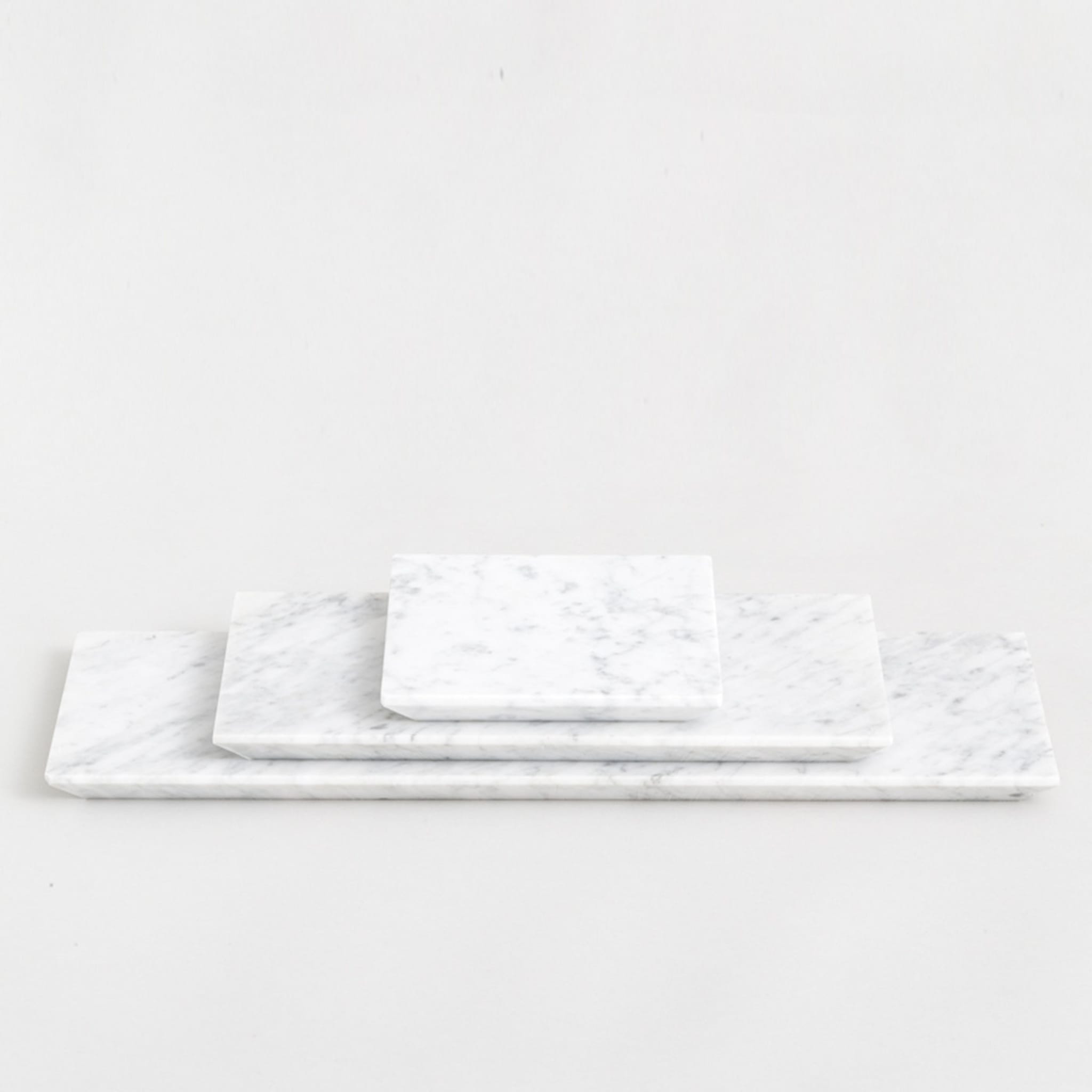 3er-Set Schneidebretter aus weißem Marmor - Alternative Ansicht 1