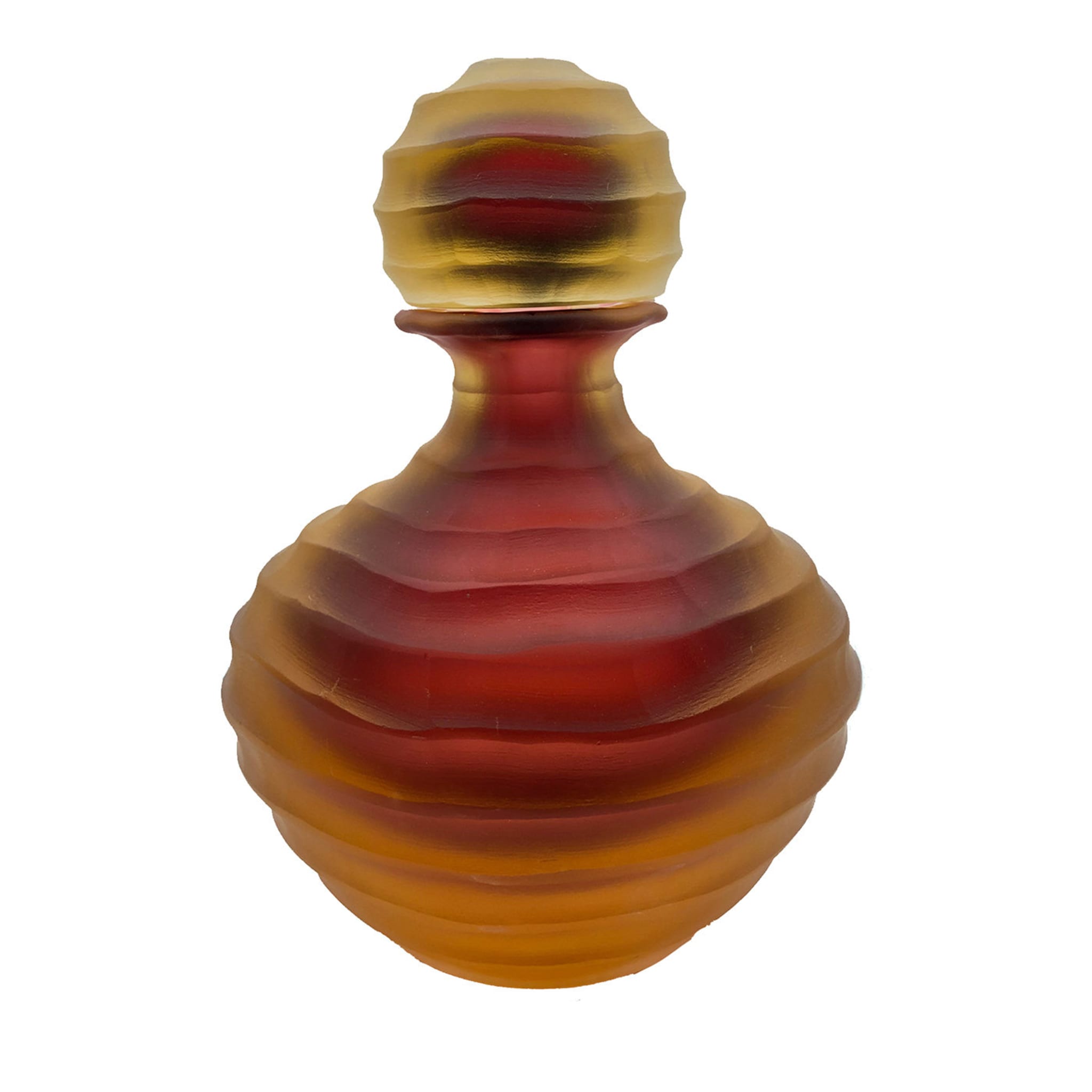 Bottiglia bassa in ambra di Achille D'Este e Renzo Vianello - Vista principale