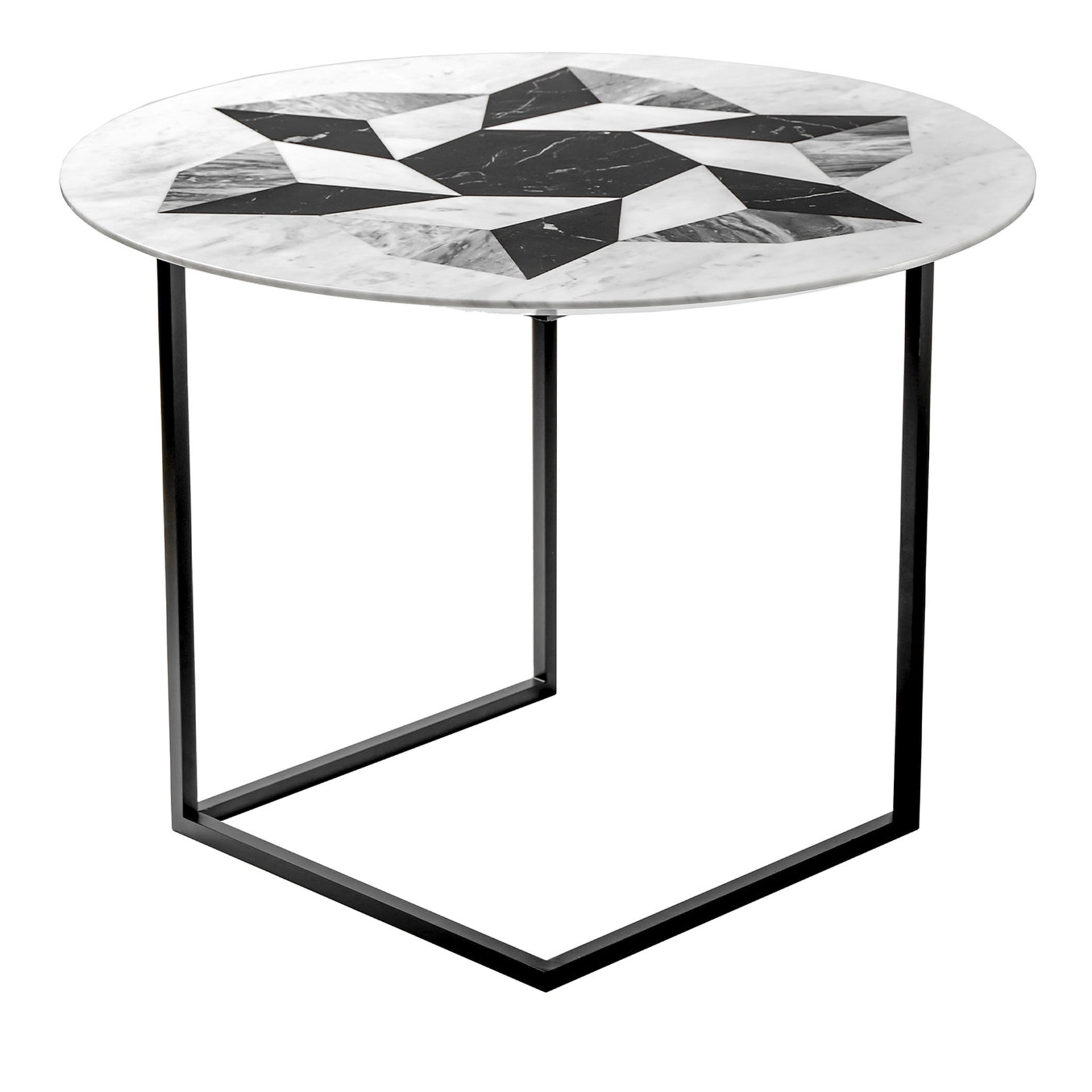 Esopo Side Table with Geometric Wheel by Antonio Saporito - Main view