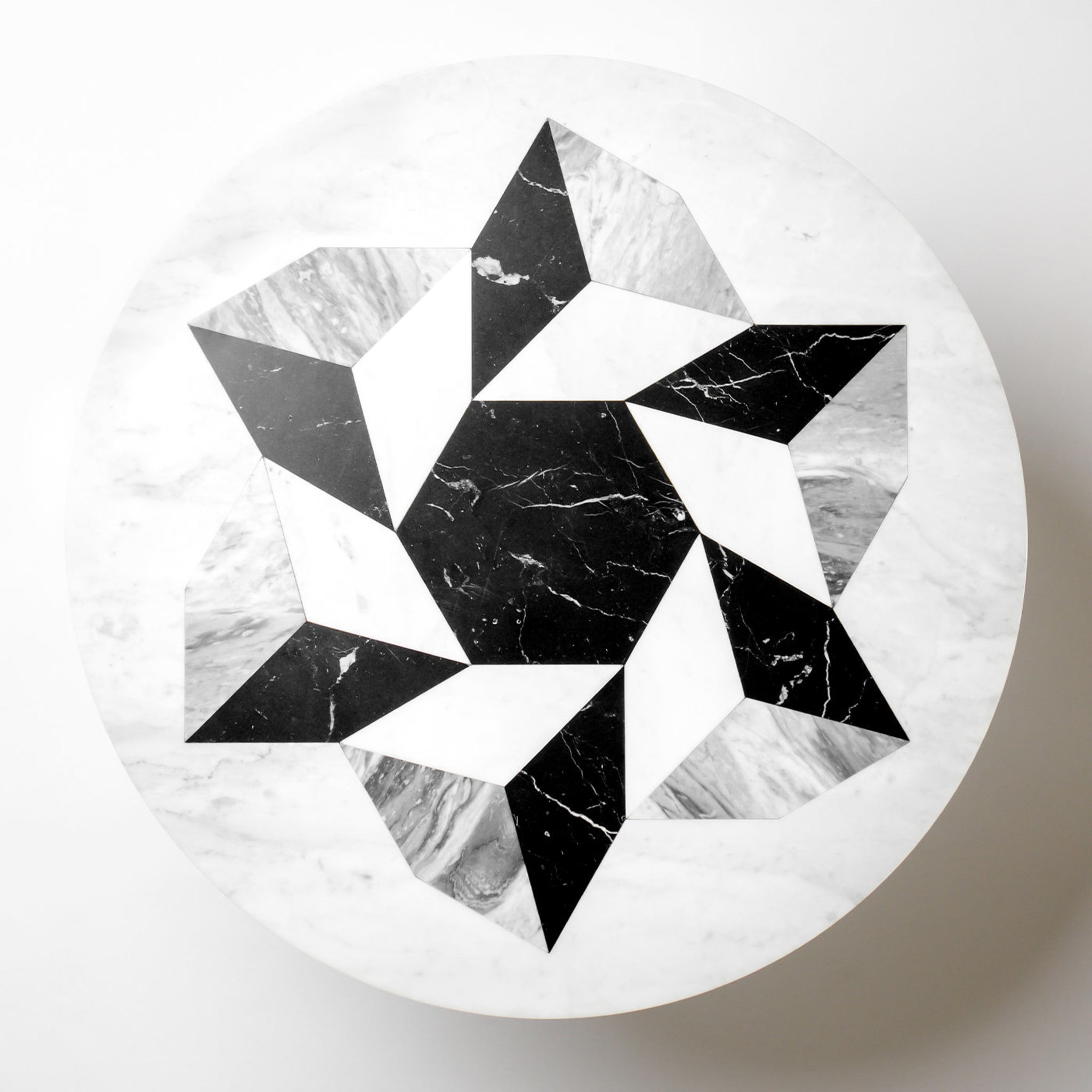 Esopo Side Table with Geometric Wheel by Antonio Saporito - Alternative view 1