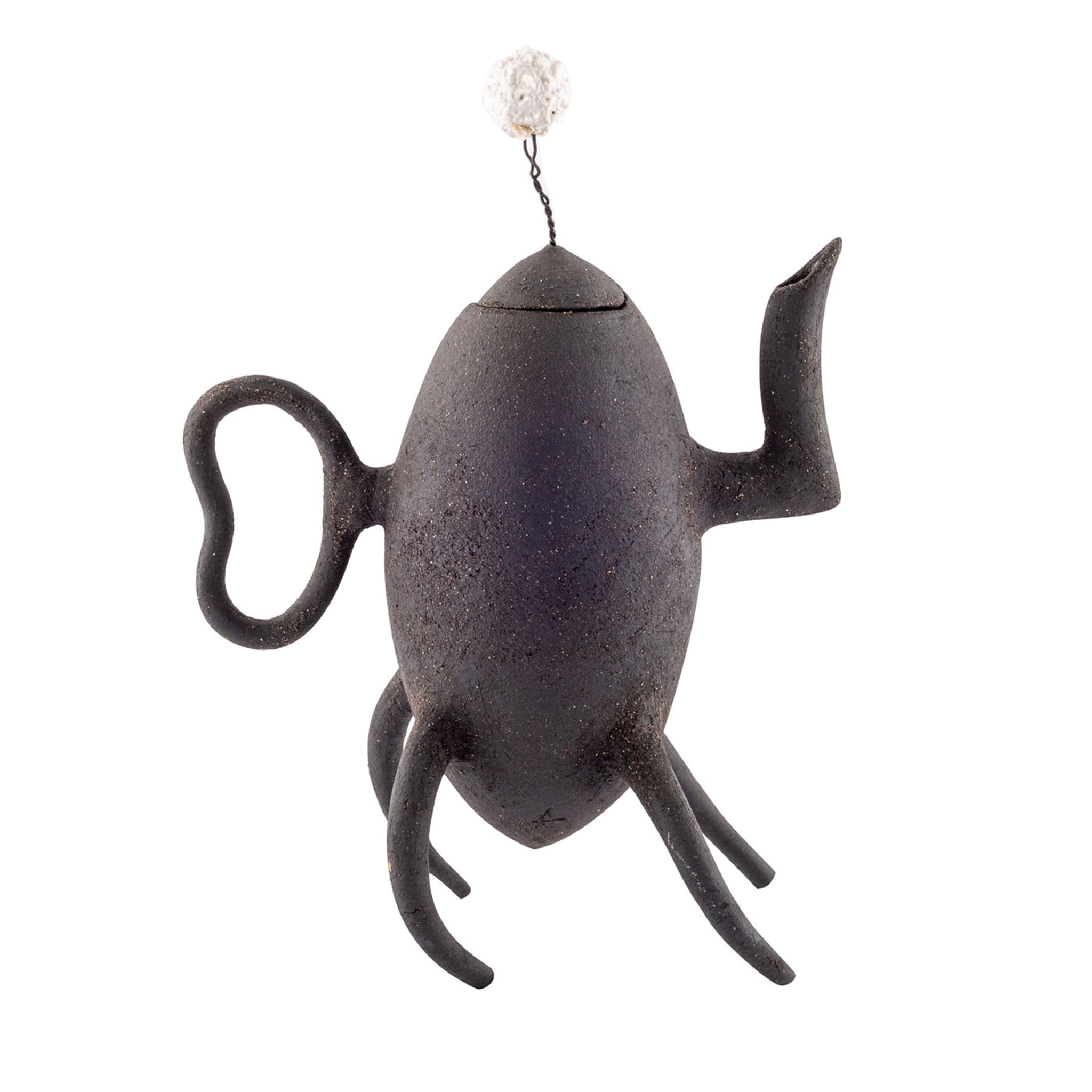 Black Spider Sculptural Teapot - Main view