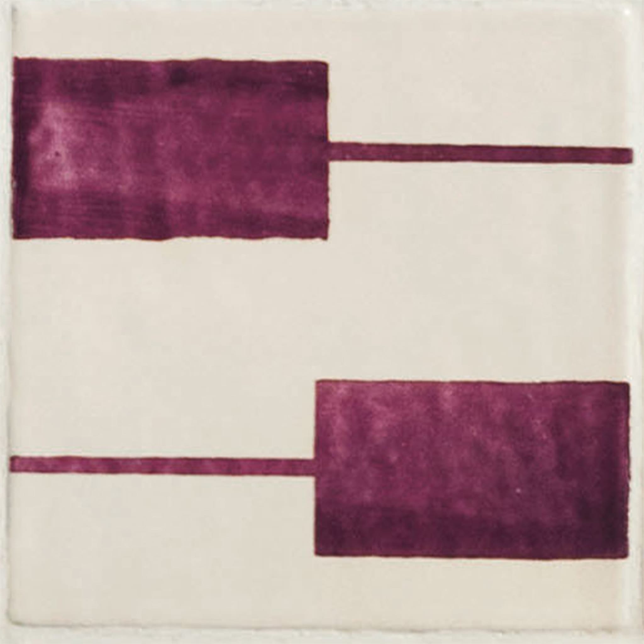 Alfabeto Set of 44 White and Purple Tiles by Margherita Rui - Alternative view 4