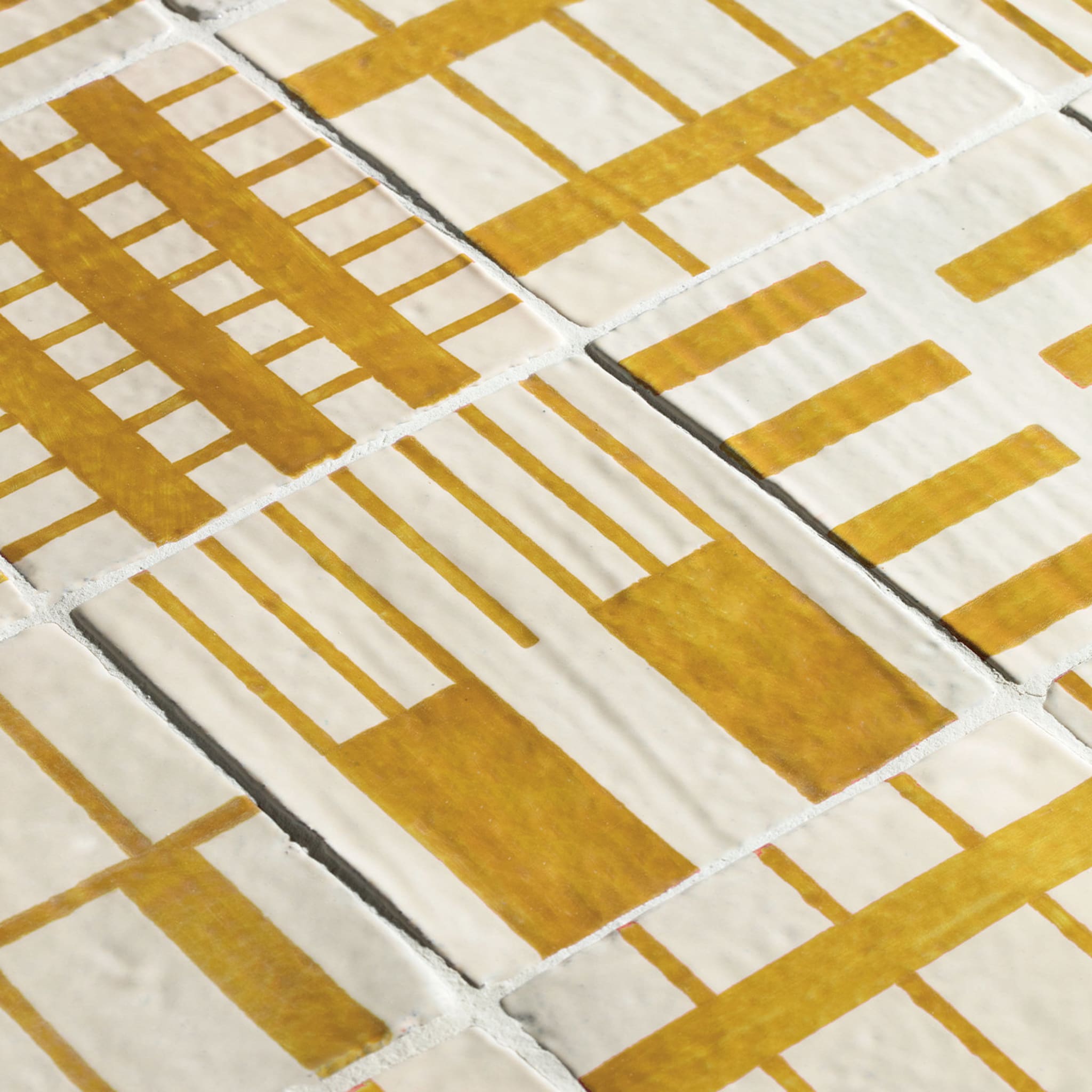 Alfabeto Set of 44 White and Yellow Tiles by Margherita Rui - Alternative view 1