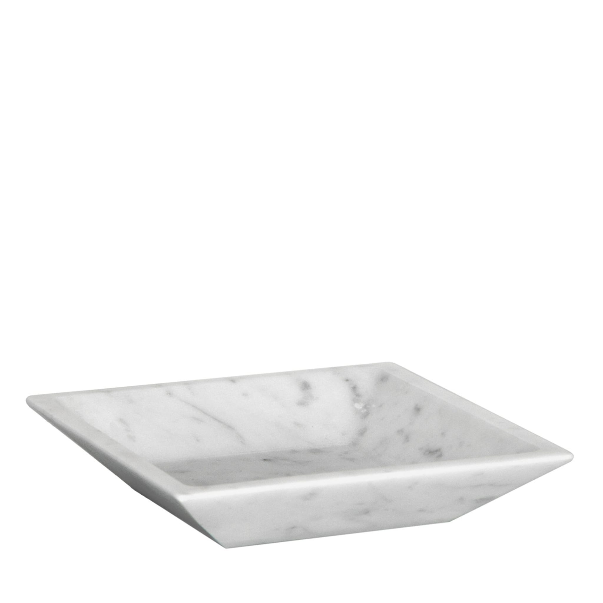 Square White Carrara Soup Plate by Studioformart - Main view