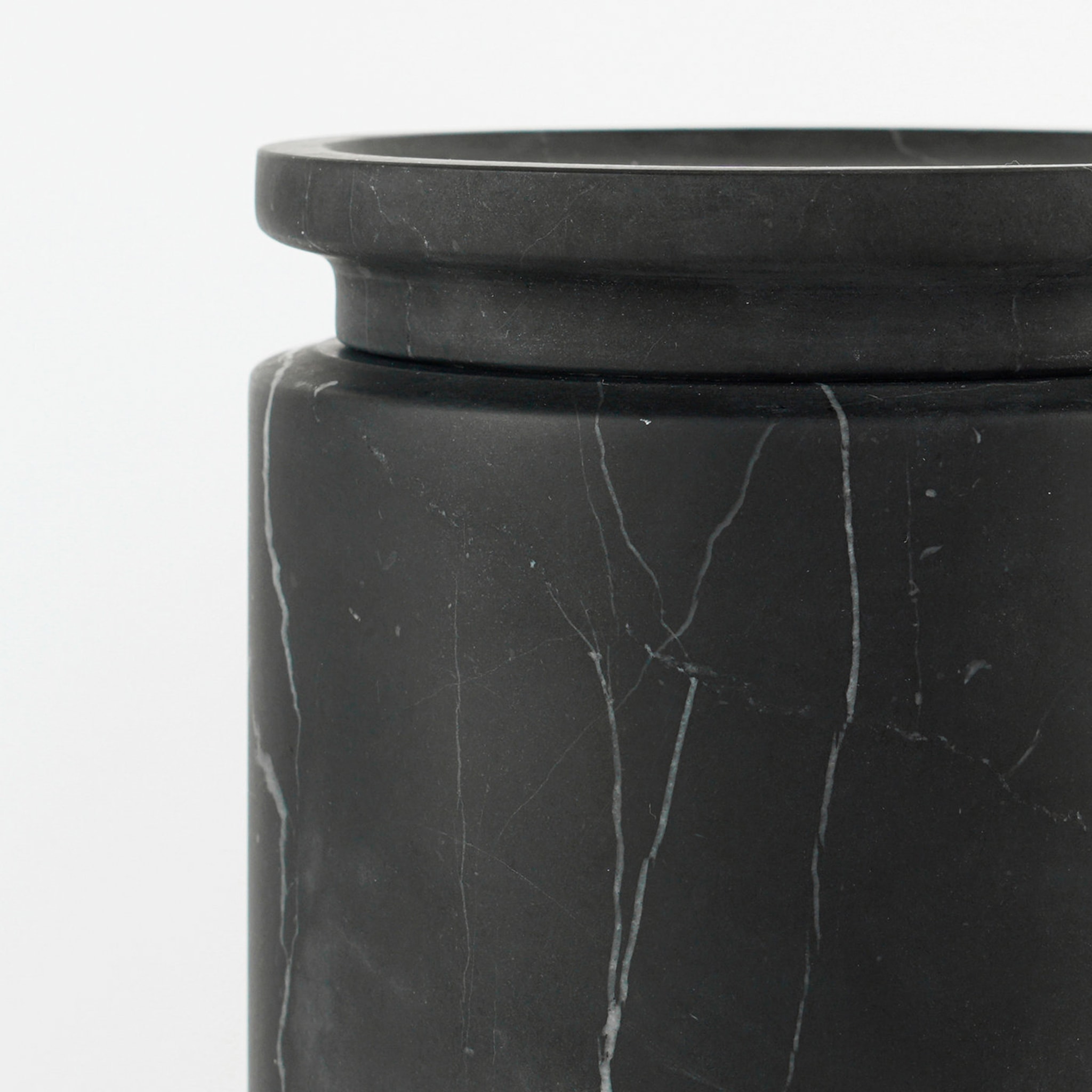 Pyxis Large Black Marquina Jar by Ivan Colominas - Alternative view 1
