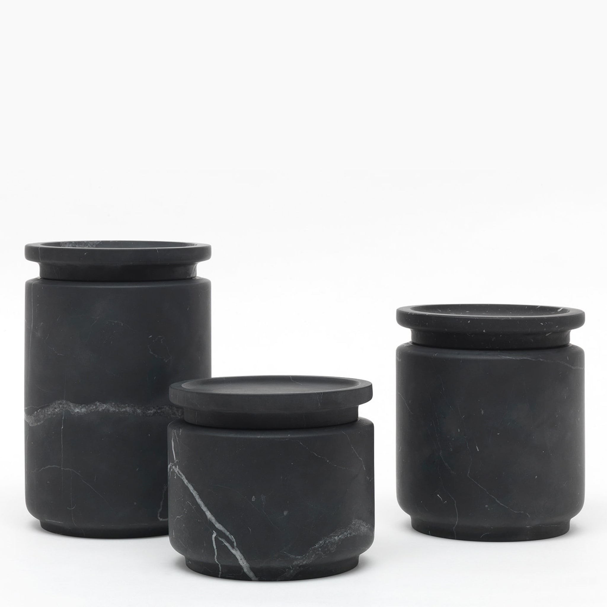 Pyxis Small Black Marquina Jar by Ivan Colominas - Alternative view 1