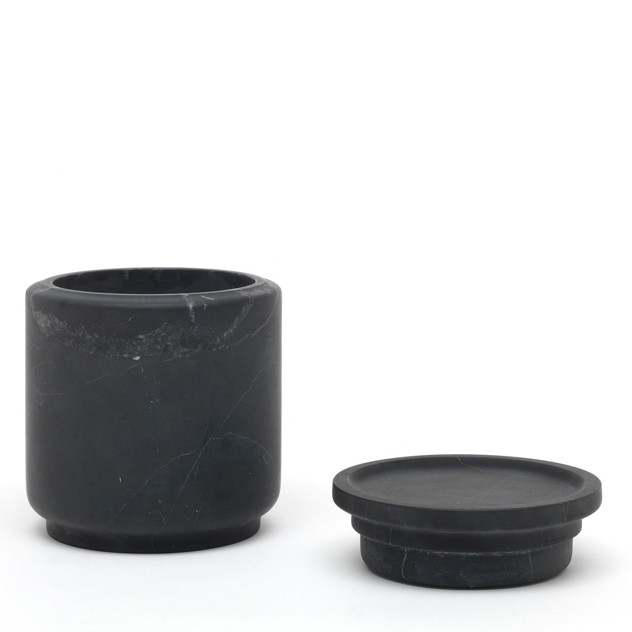 Pyxis Medium Black Marquina Jar by Ivan Colominas - Alternative view 1