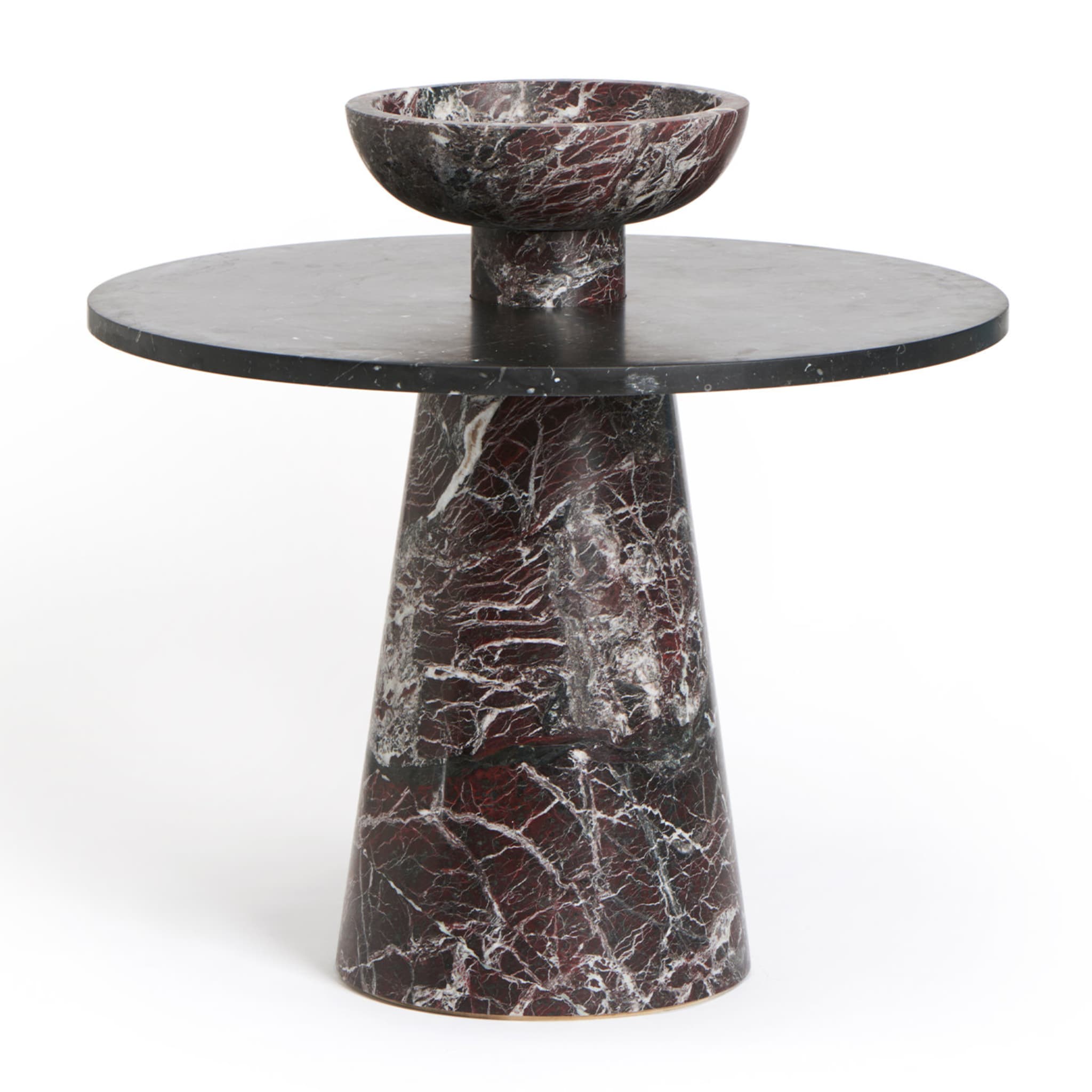 Inside Out Red/Black Marble Coffee Table by Karen Chekerdjian #1 - Alternative view 2