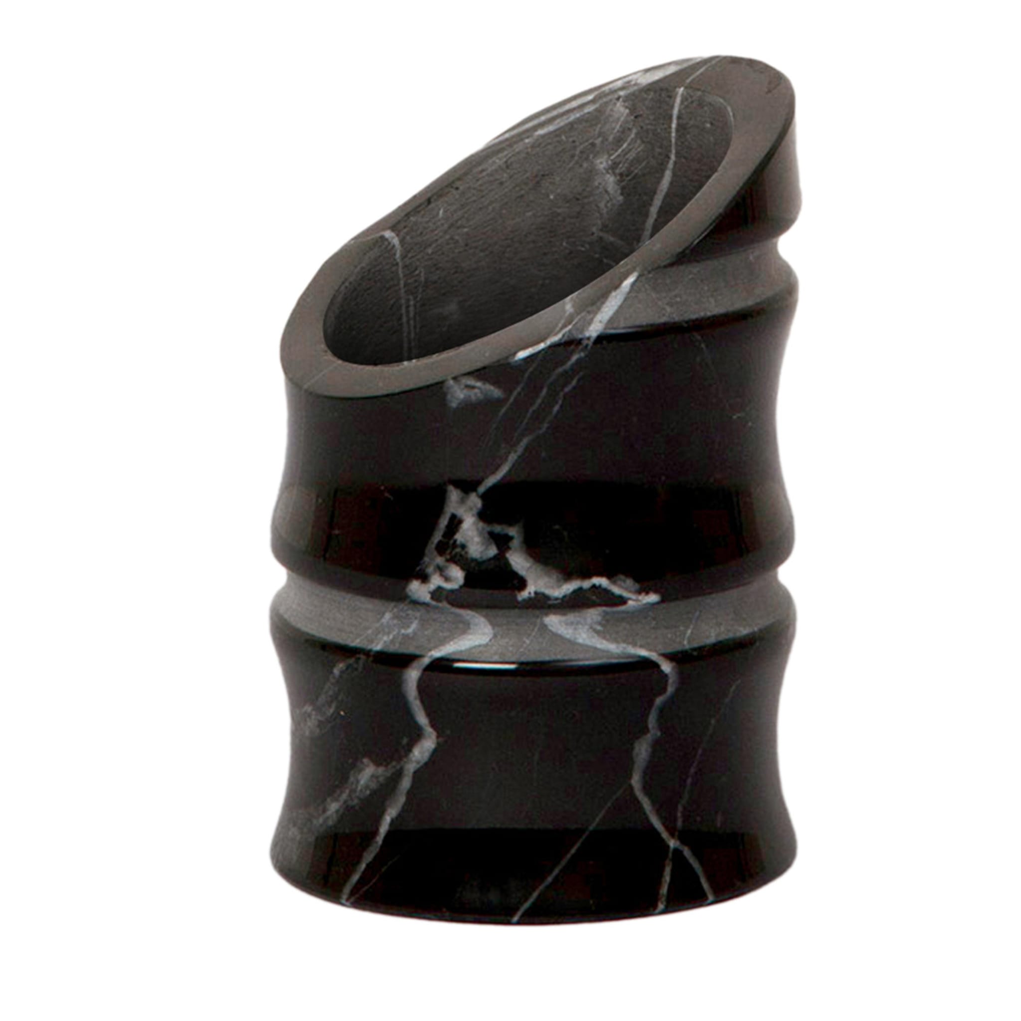 Kadomatsu Kleine schwarze Marquina-Vase von Michele Chiossi - Hauptansicht