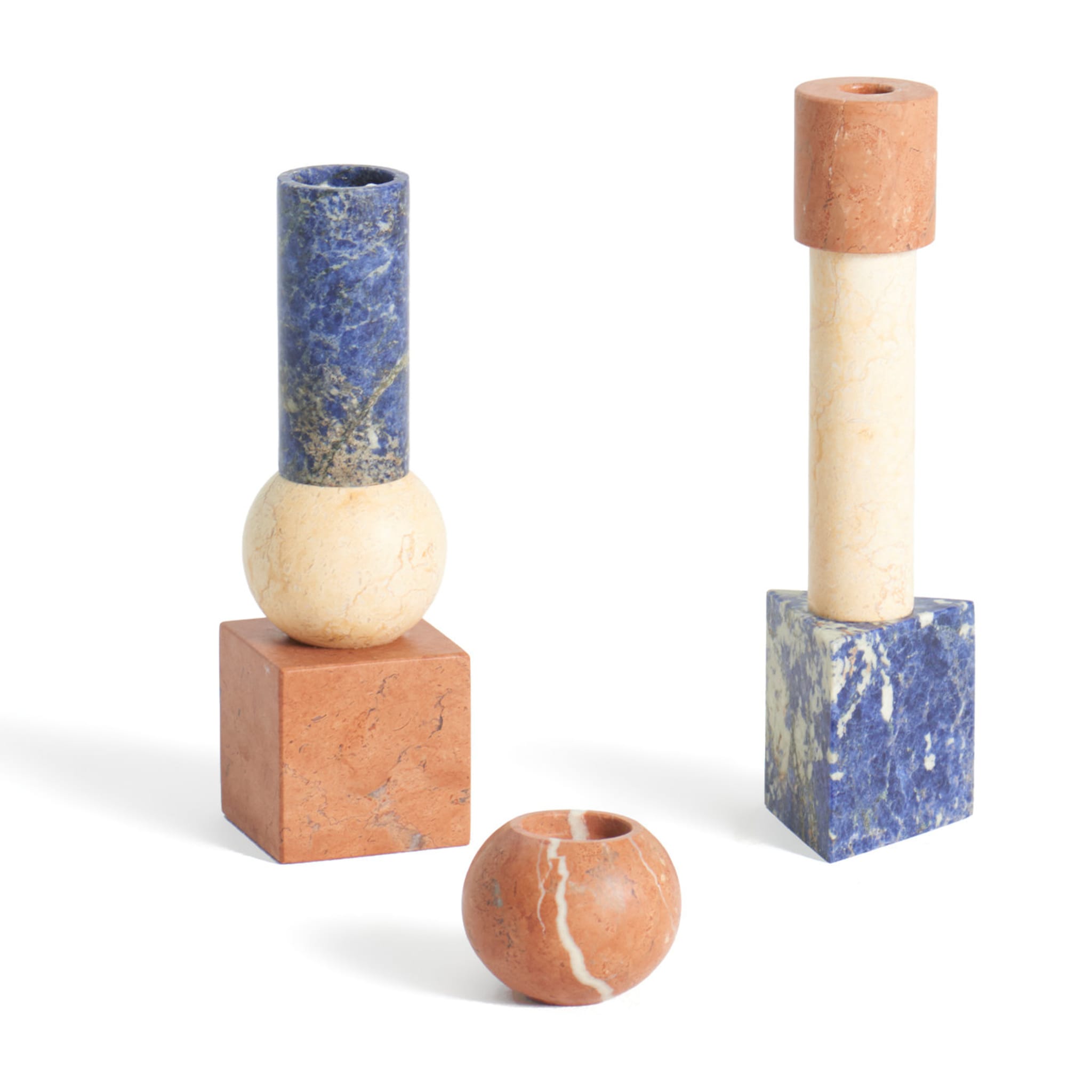 Kleine Vase aus Marmor Supra-Flower Multicolor von Michele Chiossi - Alternative Ansicht 1