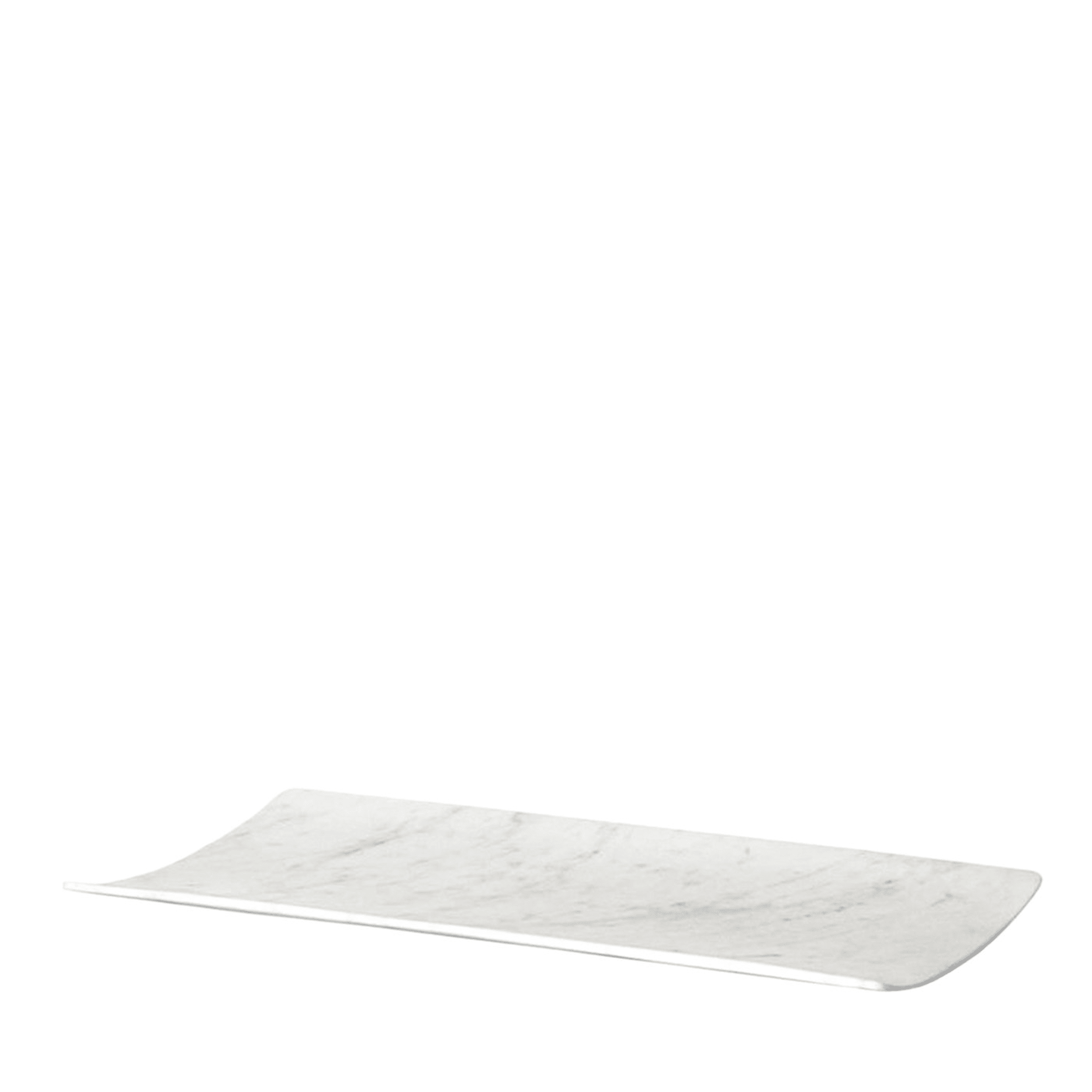 Curvati Large White Carrara Tray by Studioformart - Main view