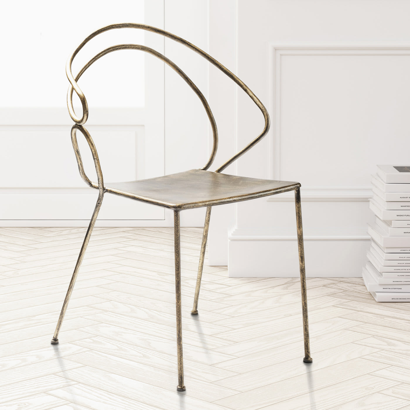 Re-Bis Iron Chair by Antonio Saporito - Travertini & Pietre
