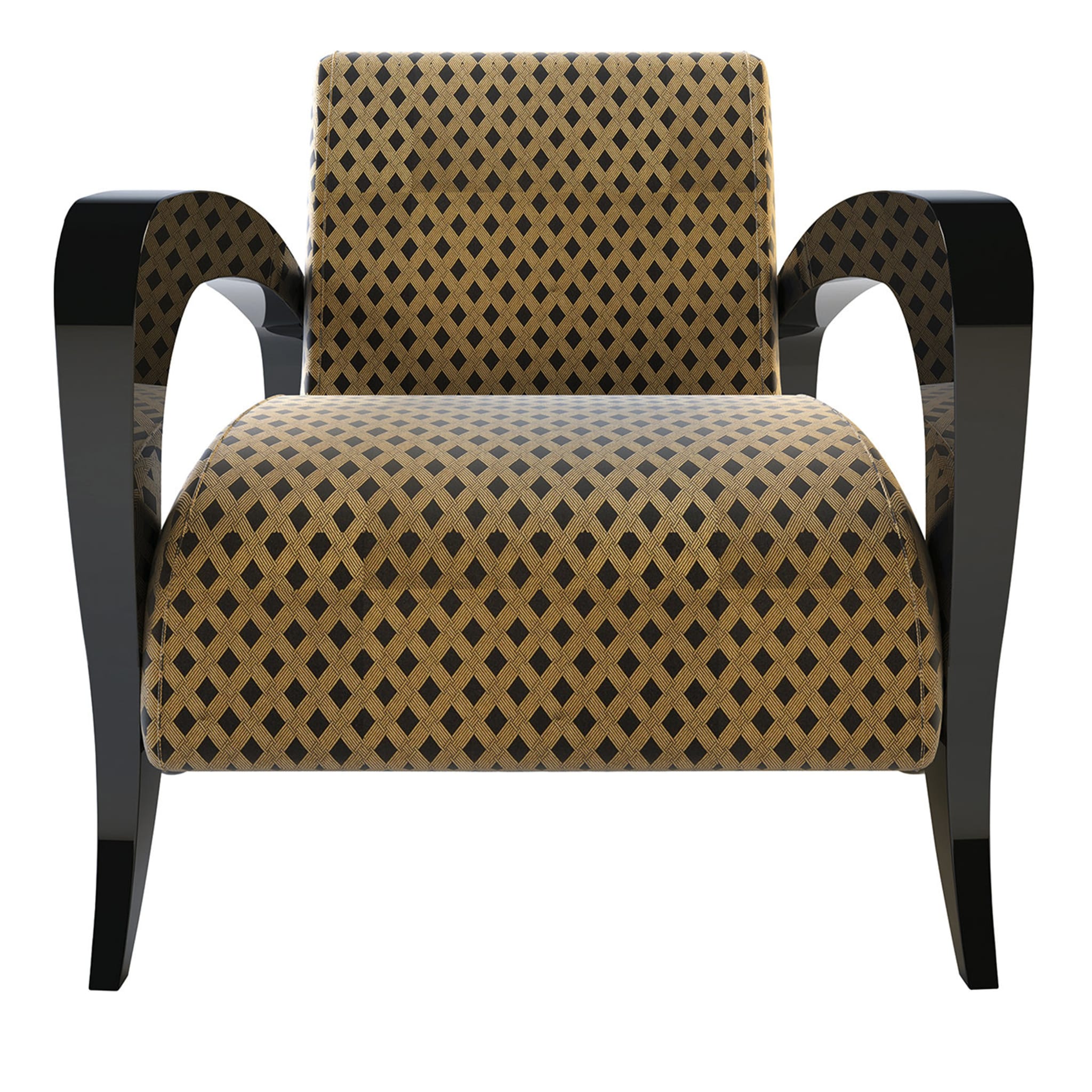 Shelly Black and Yellow Armchair by Giannella Ventura - Main view