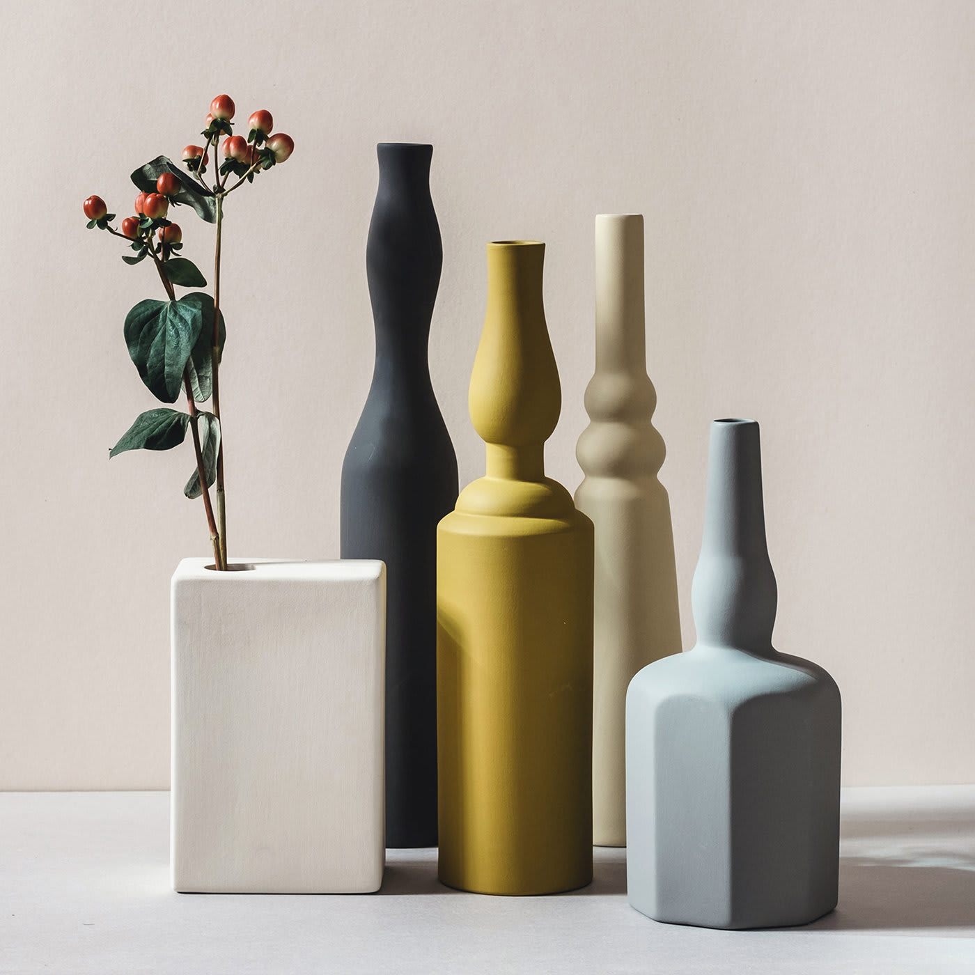 Natura Morta 5-Vase Set #8 Le Morandine by Sonia Pedrazzini - Artemest