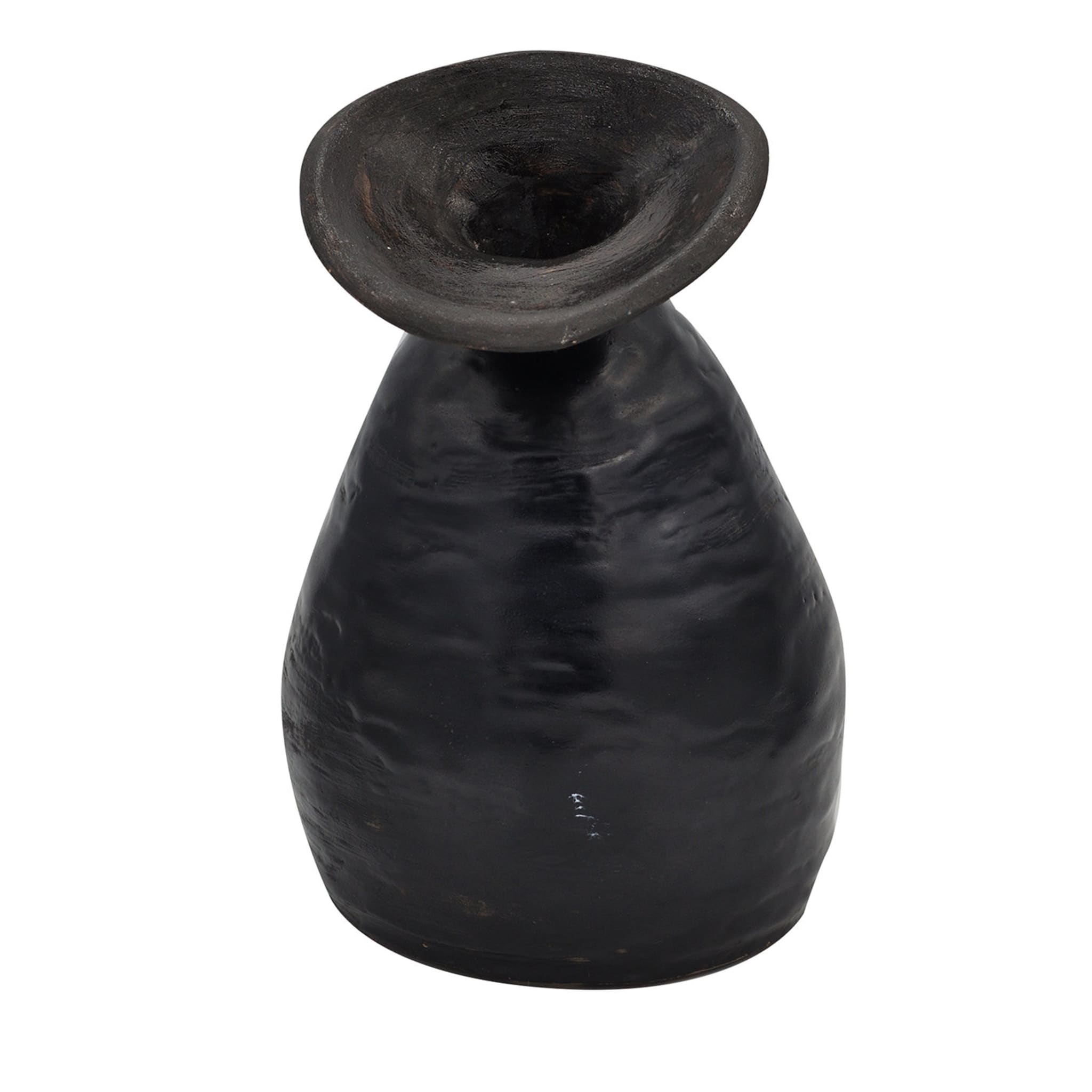 Konische schwarze Vase - Hauptansicht