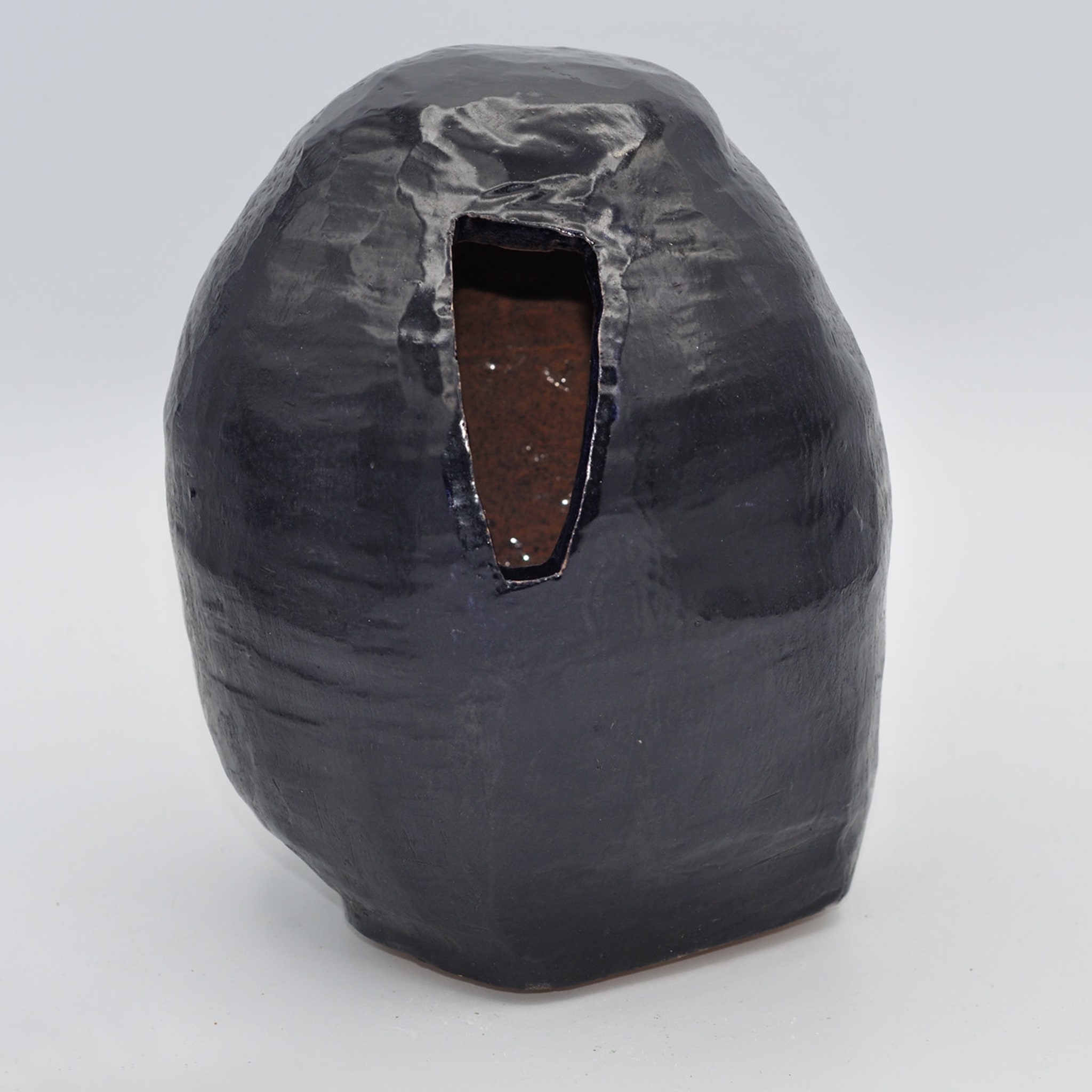 Trapezförmige schwarze Vase - Alternative Ansicht 1