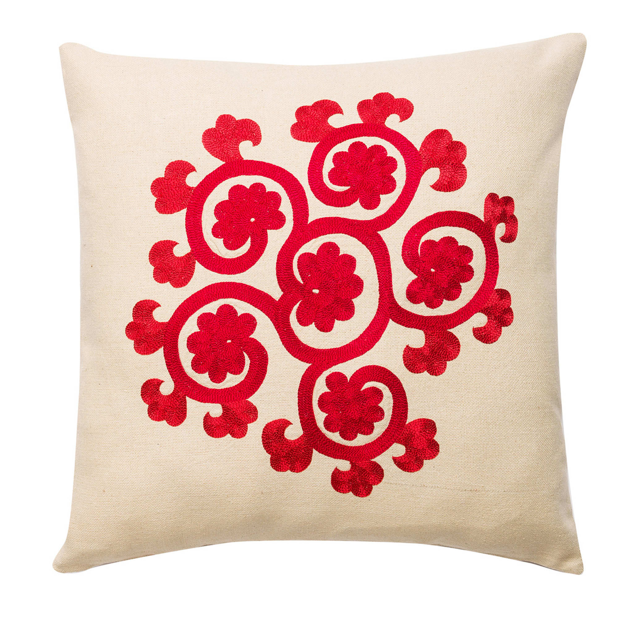 Flower Square Red Pillowcase - Main view